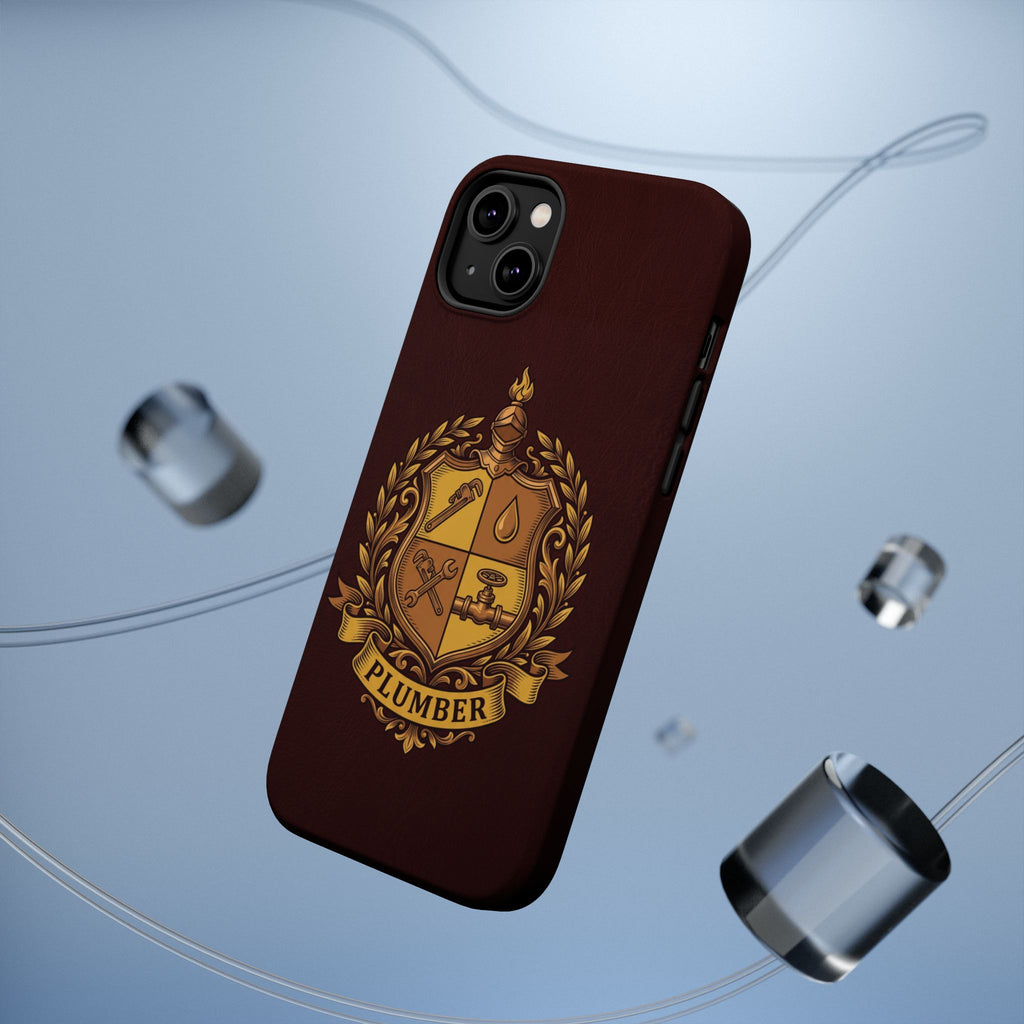 Plumber Crest Phone Case — Heraldic Shield Wireless Charging Cover