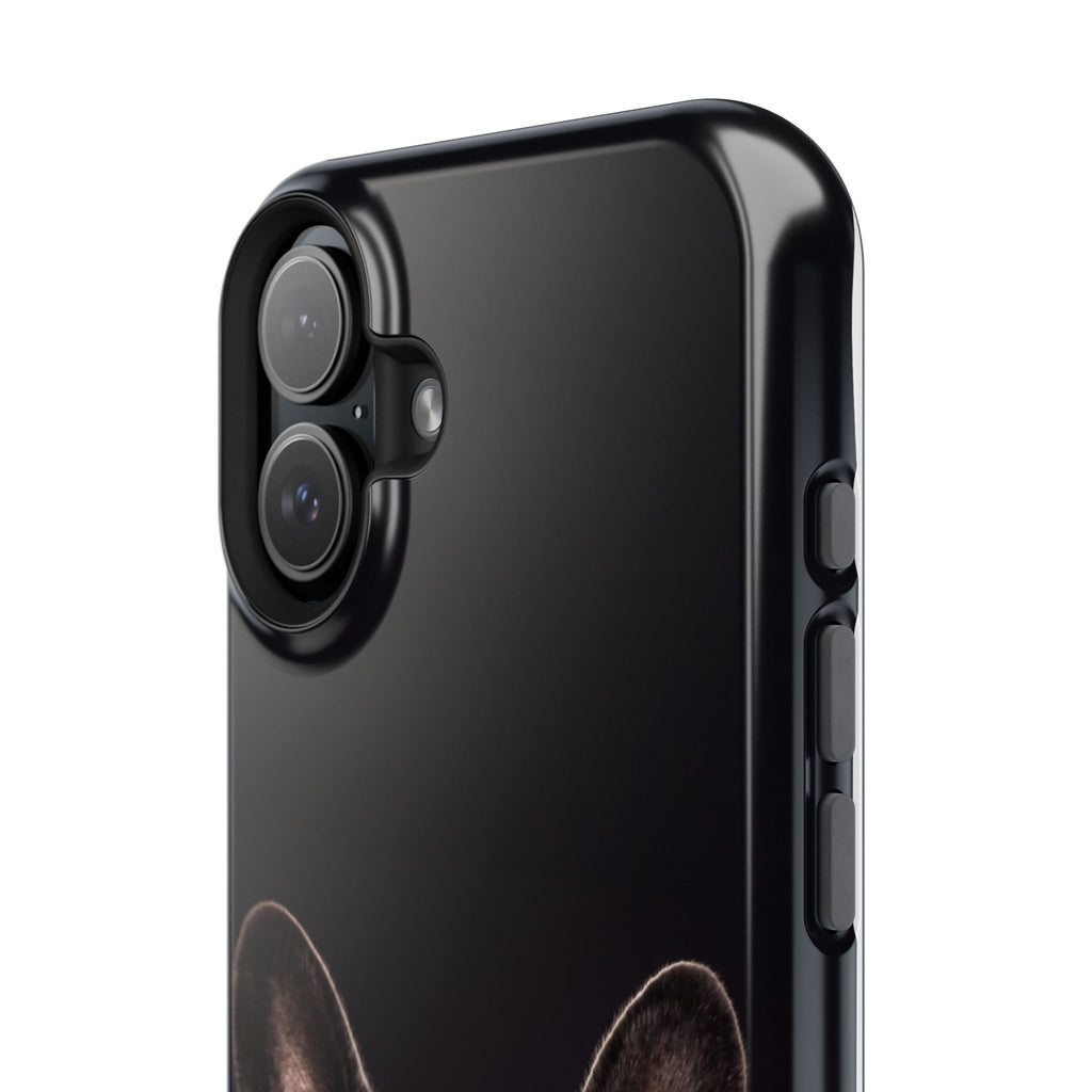 Black French Bulldog Phone Case — Impact-Resistant Wireless Charging Cover