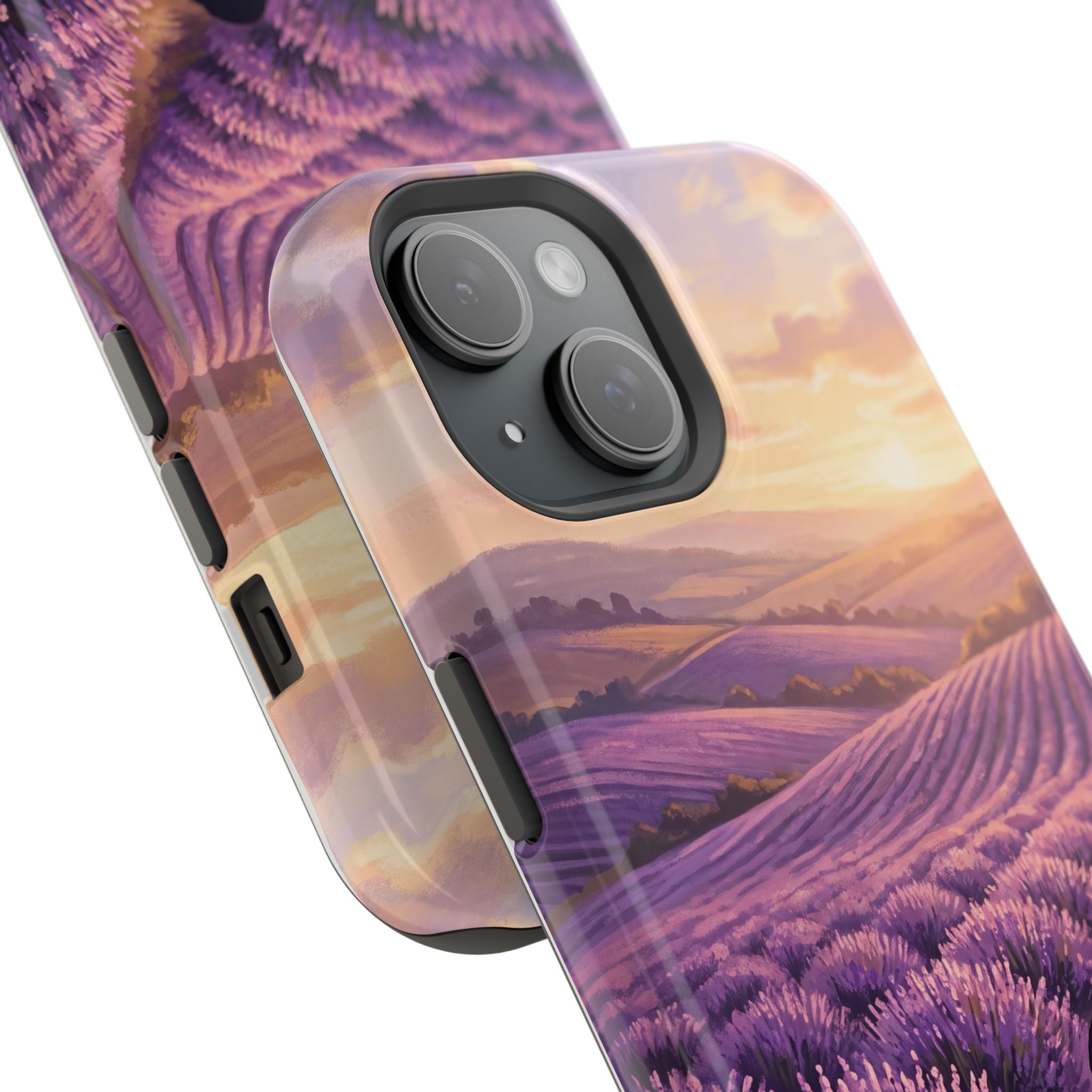 Personalized Dachshund Lavender Field Phone Case — Wireless Charging Cover