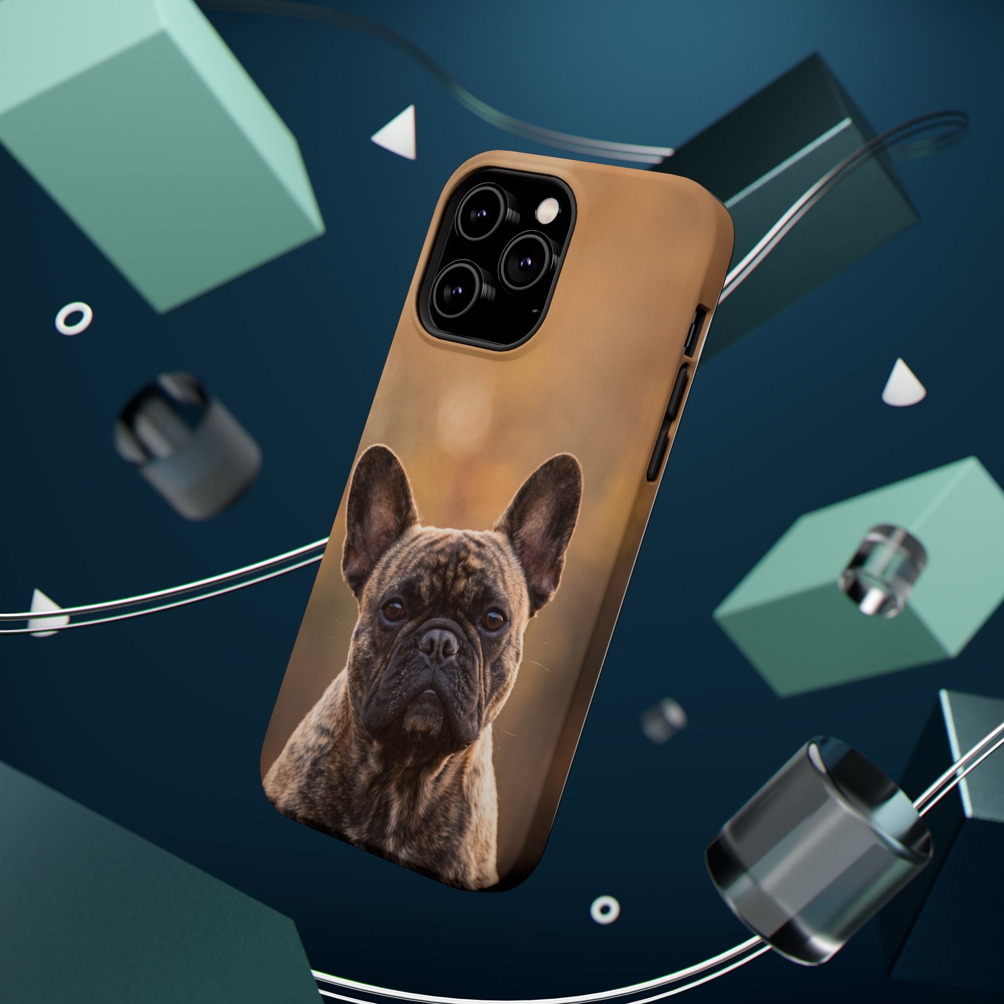 Brindle French Bulldog Phone Case — Impact-Resistant Wireless Charging Cover