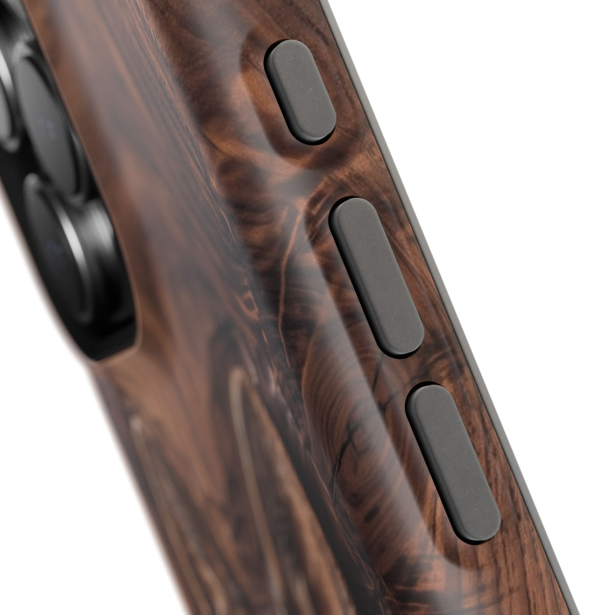 German Shepherd Phone Case | Carved Walnut Art — Tough Magnetic Case with Wireless Charging