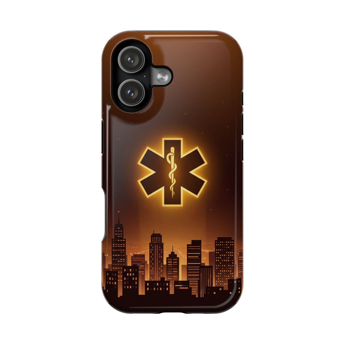 Paramedic/EMT Skyline Phone Case — Magnetic Wireless Charging Cover