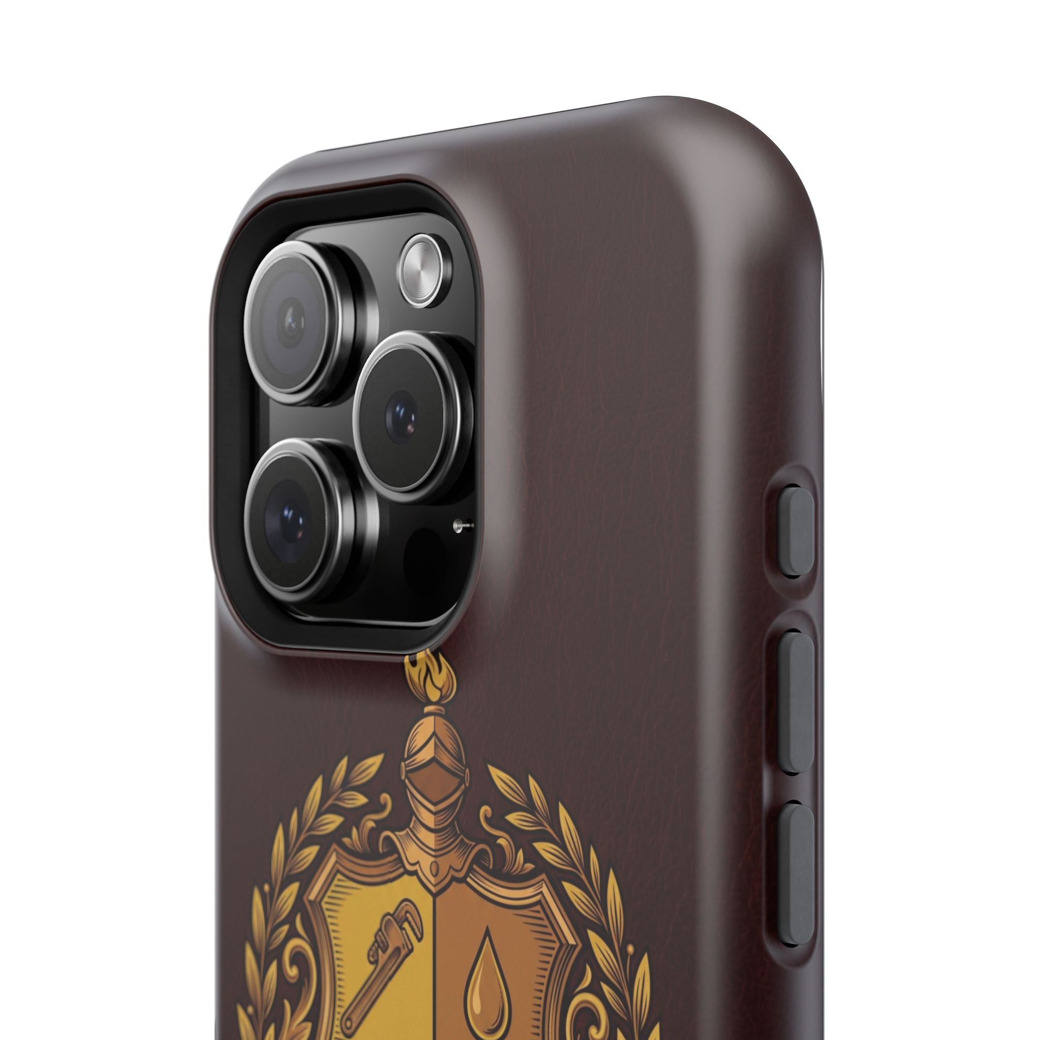 Plumber Crest Phone Case — Heraldic Shield Wireless Charging Cover