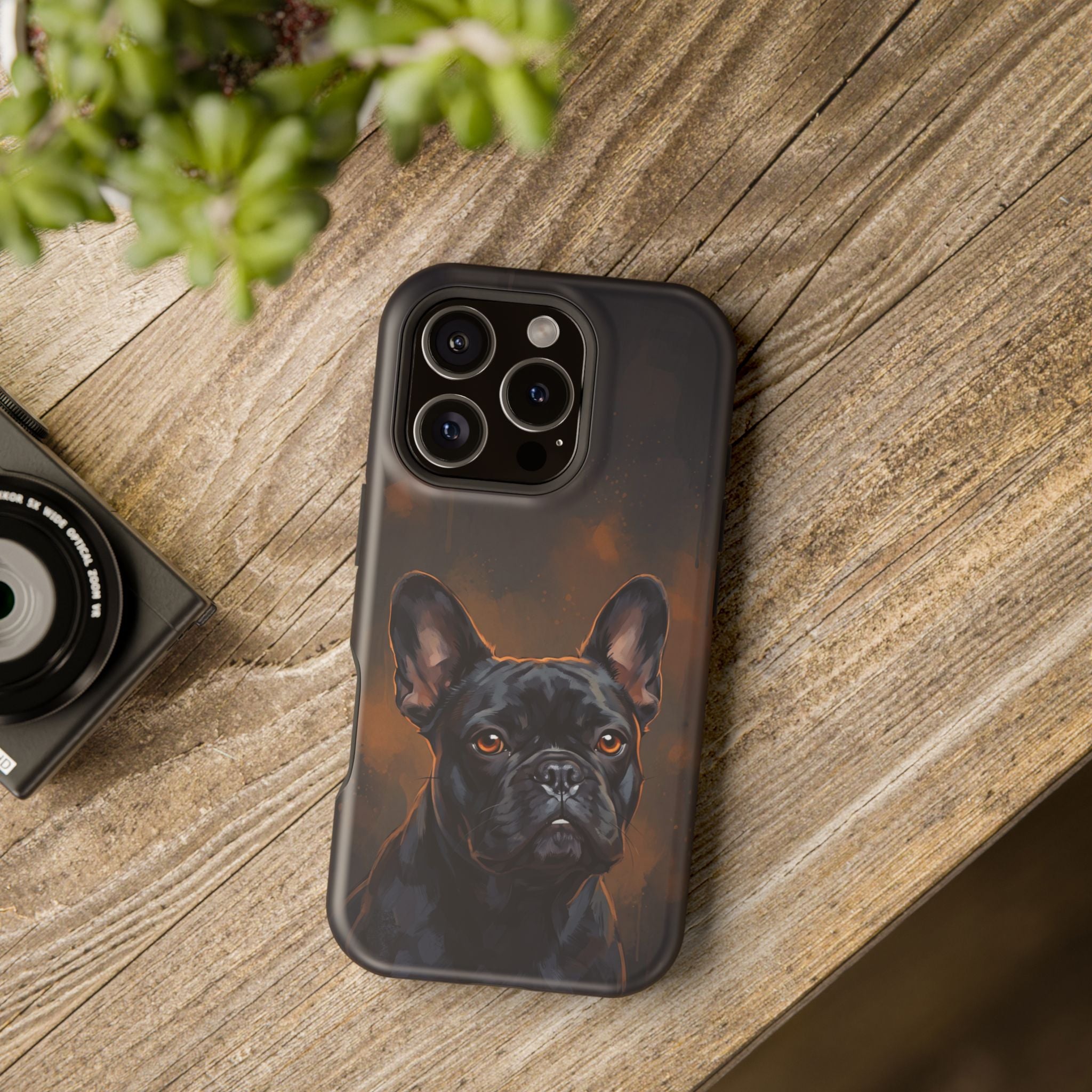 French Bulldog Portrait Phone Case — Impact-Resistant Wireless Charging Cover