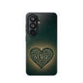 Nurse Heart Word and Art Phone Case — Impact-Resistant Wireless Charging Cover