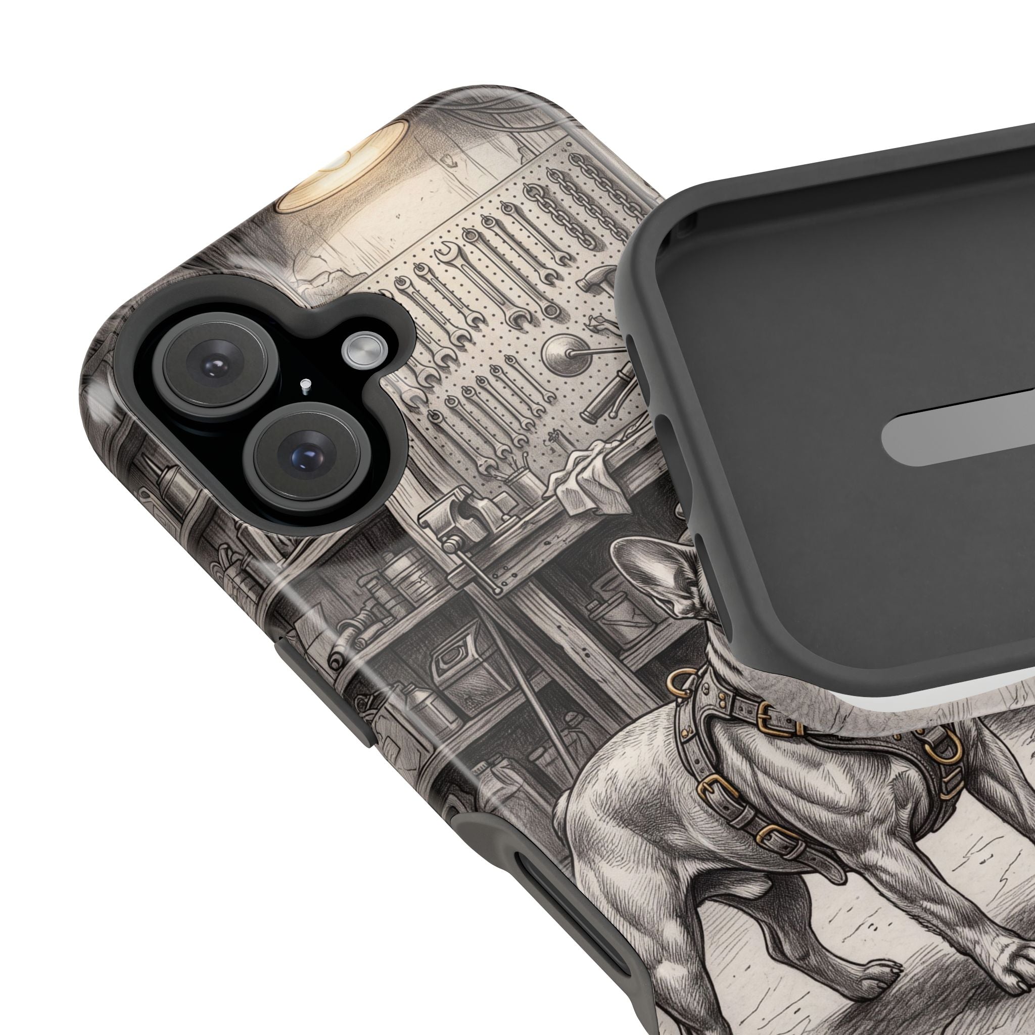 Personalized French Bulldog Vintage Street Phone Case — Wireless Charging Cover