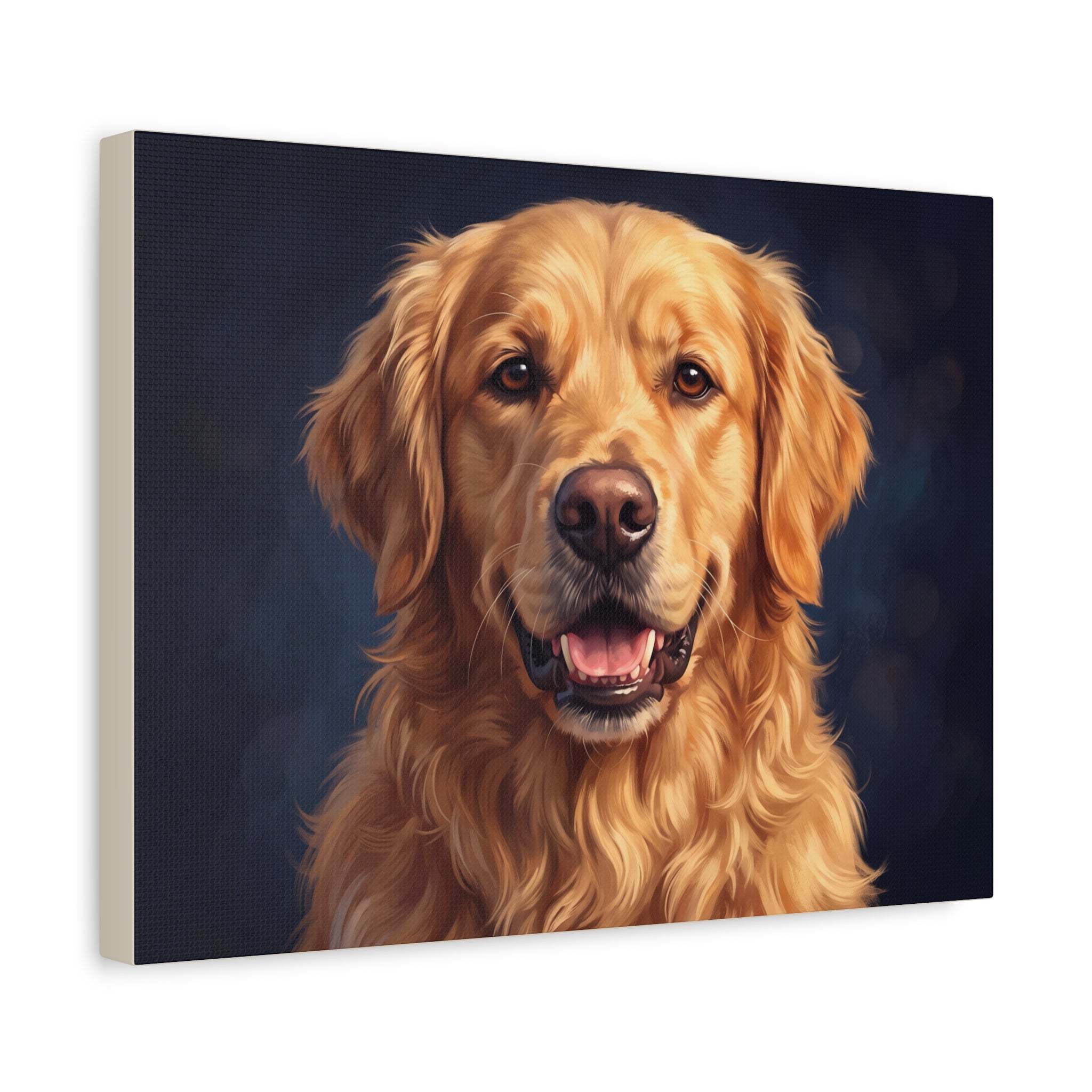 Golden Retriever Portrait Matte Canvas Wall Art