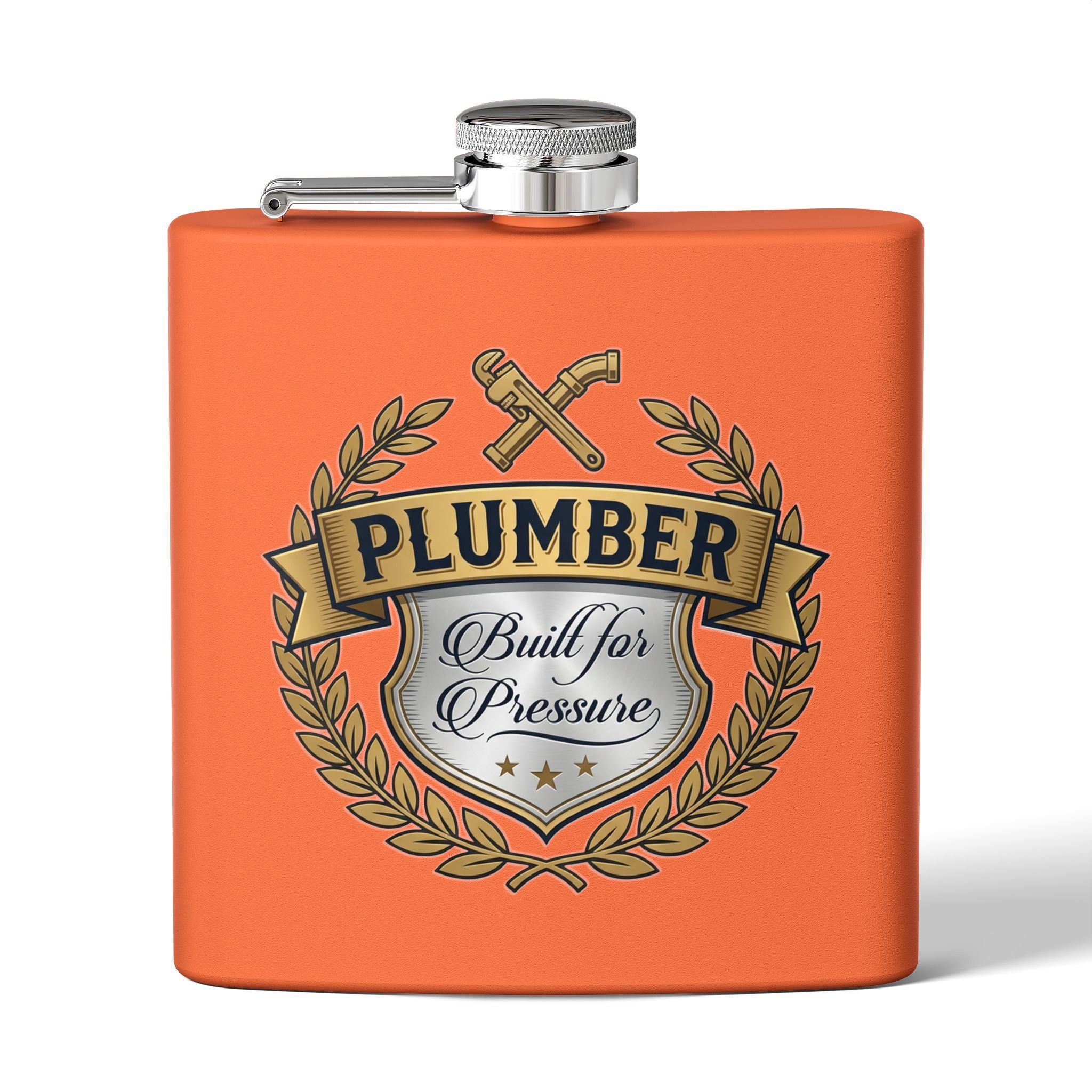 Flask — "Built for Pressure" 6oz Stainless Steel Hip Flask