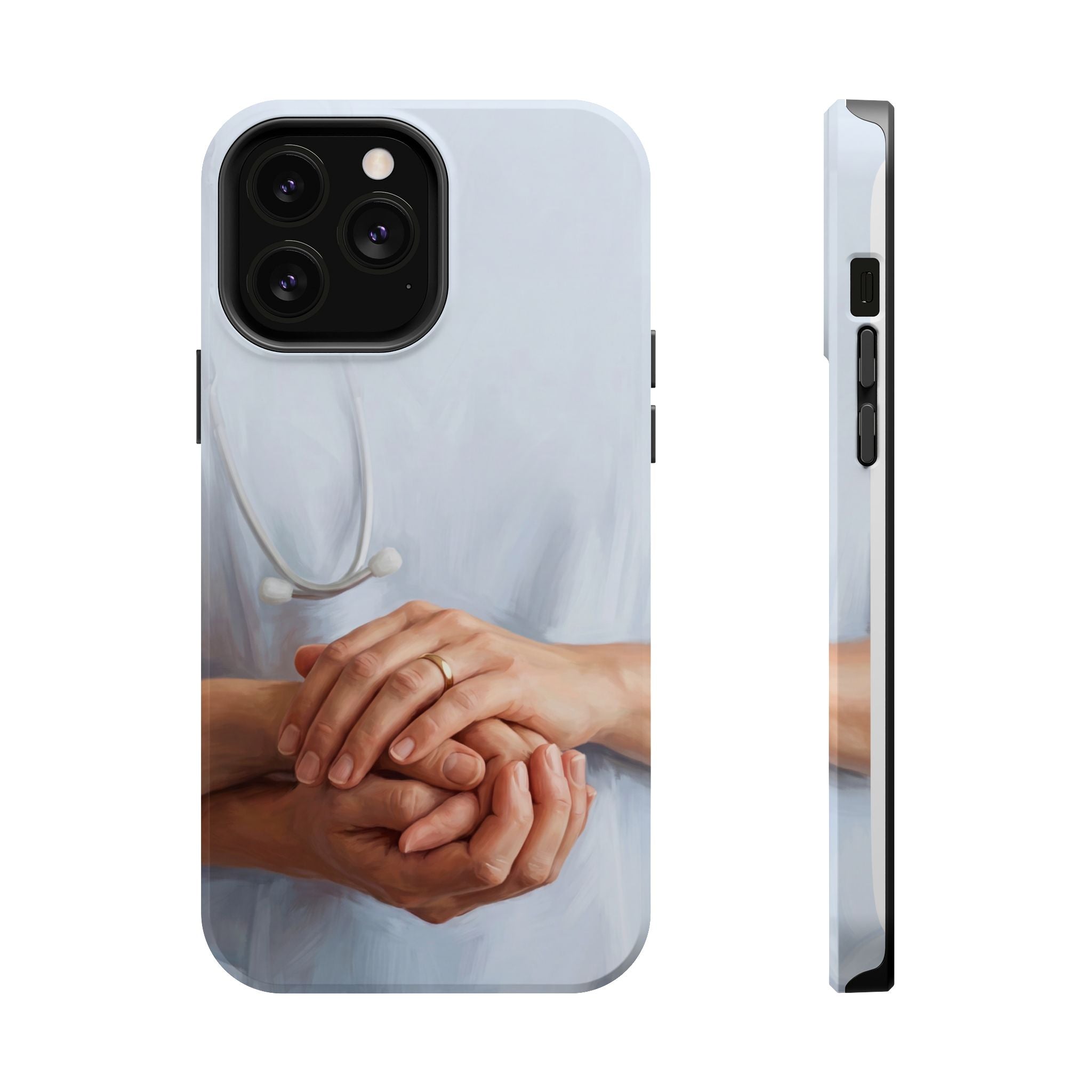 Impact-Resistant Phone Case — Caring Hands Wireless Charging Cover