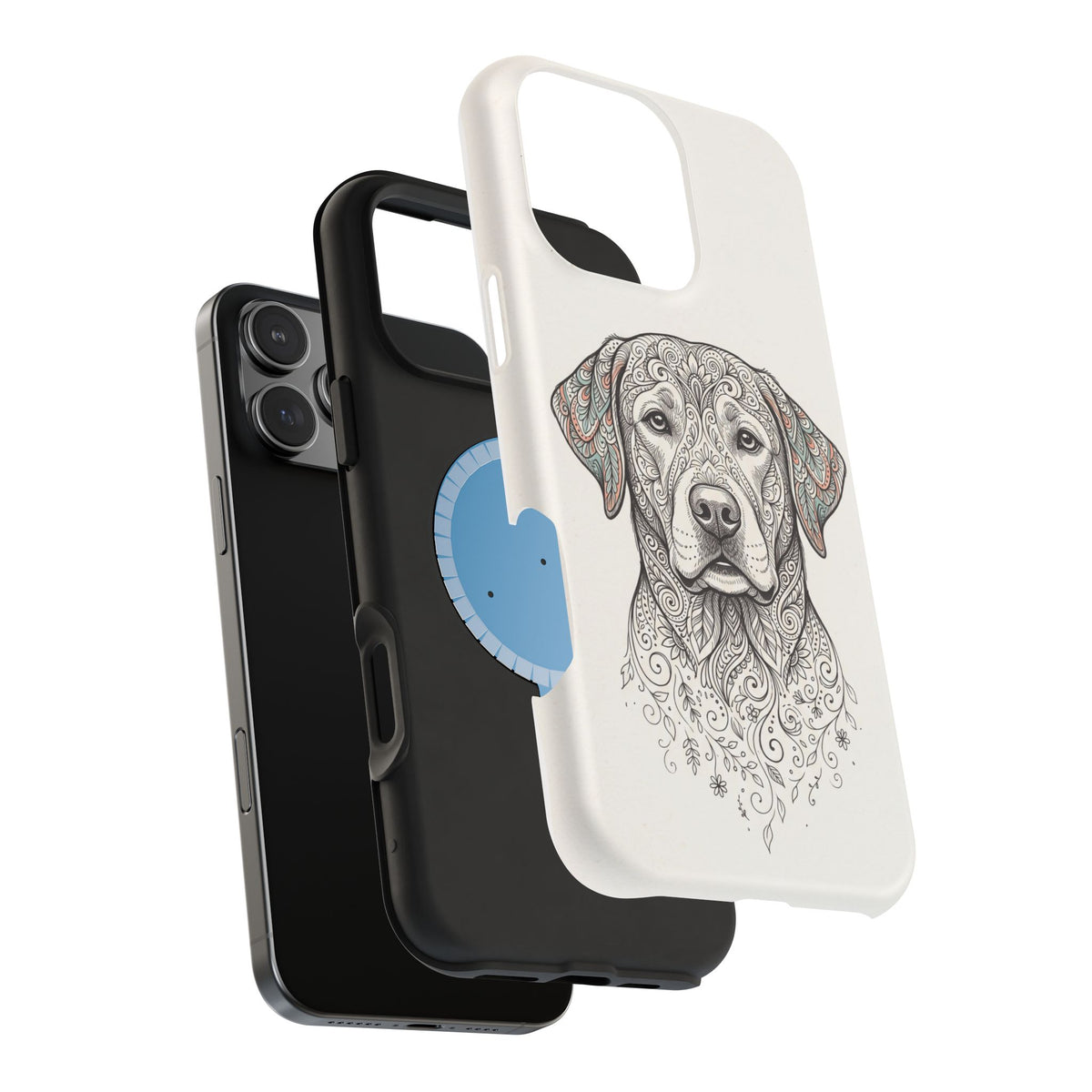Mandala Labrador Phone Case — Tough Magnetic Case with Wireless Charging