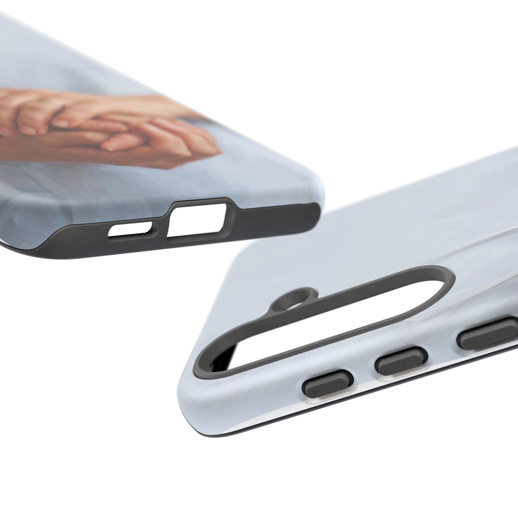 Nurse's Comforting Hands Phone Case | Caring Hands & Stethoscope Illustration | iPhone & Samsung