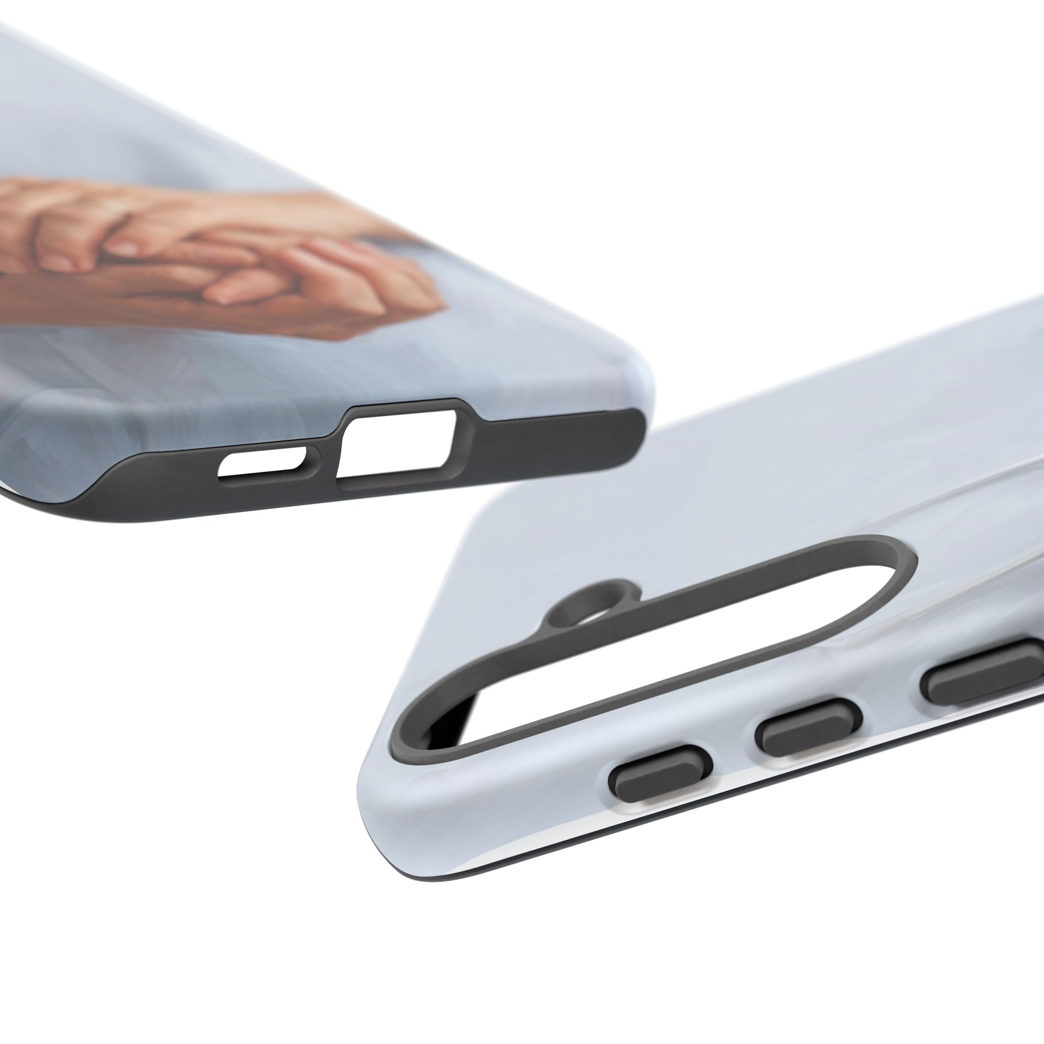 Nurse's Comforting Hands Phone Case | Caring Hands & Stethoscope Illustration | iPhone & Samsung
