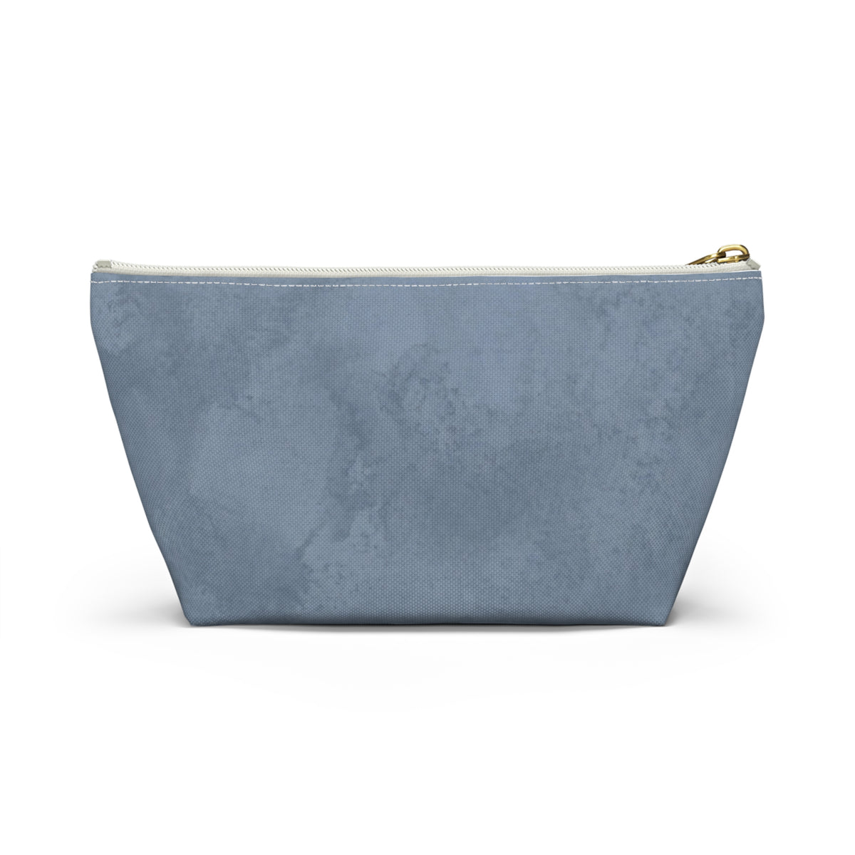 RN Floral Caduceus Dusty Blue Accessory Pouch — T-Bottom Zipper Bag
