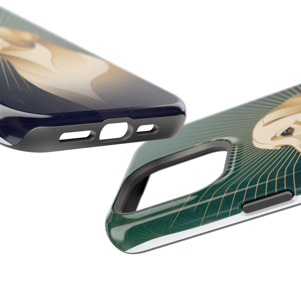 Art Deco Labrador Phone Case — Tough Magnetic Case with Wireless Charging