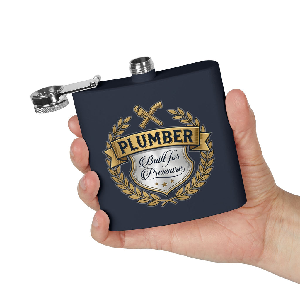 Flask — "Built for Pressure" 6oz Stainless Steel Hip Flask