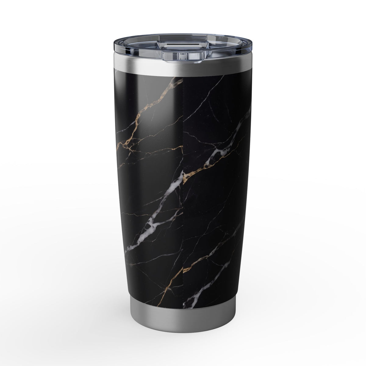 Labrador Personalized Tumbler | Black Marble Gold Art — 20 oz Stainless Travel Mug