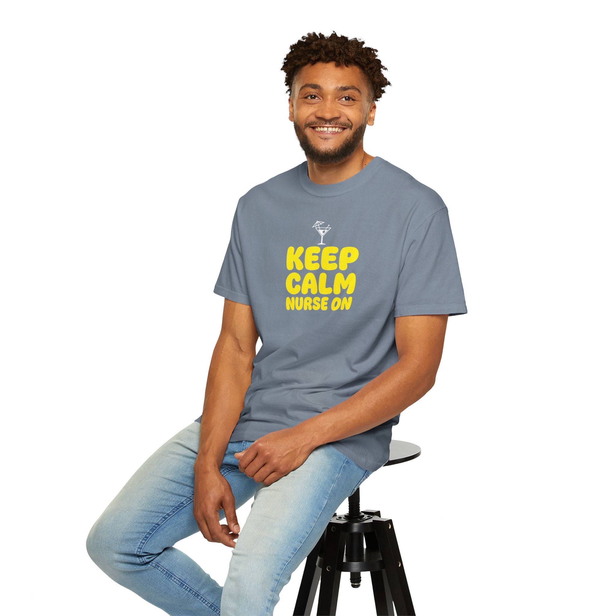 Nurse T-Shirt - "Keep Calm Nurse On" Funny Nursing Quote Unisex Tee, Nurse Appreciation Gift