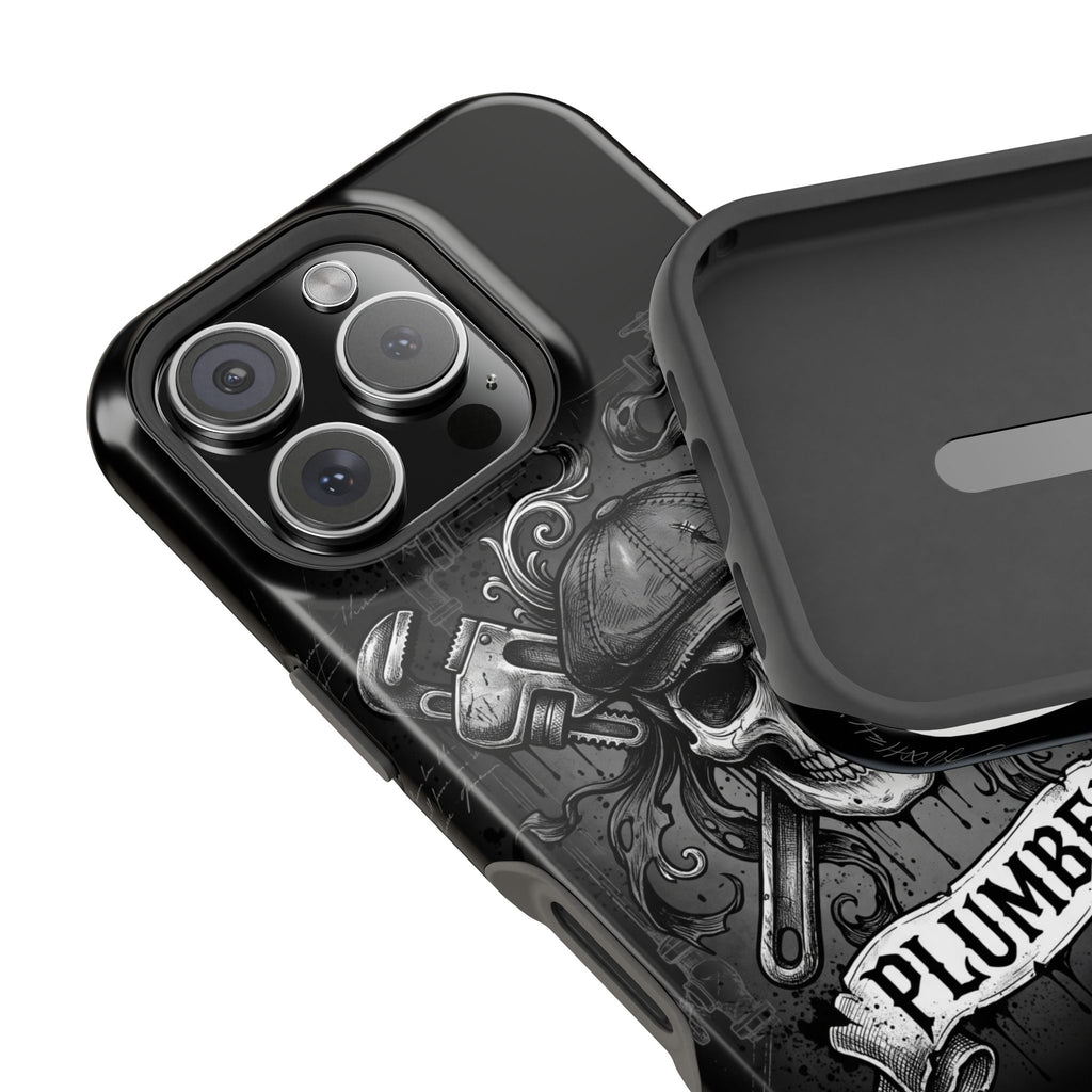 Skull & Wrenches Plumber Phone Case — Wireless Charging Cover