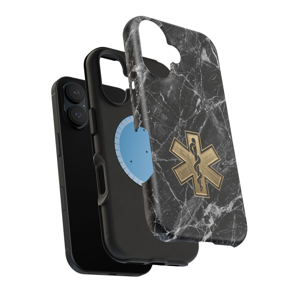 Paramedic/EMT Marble Phone Case — Magnetic Wireless Charging Cover