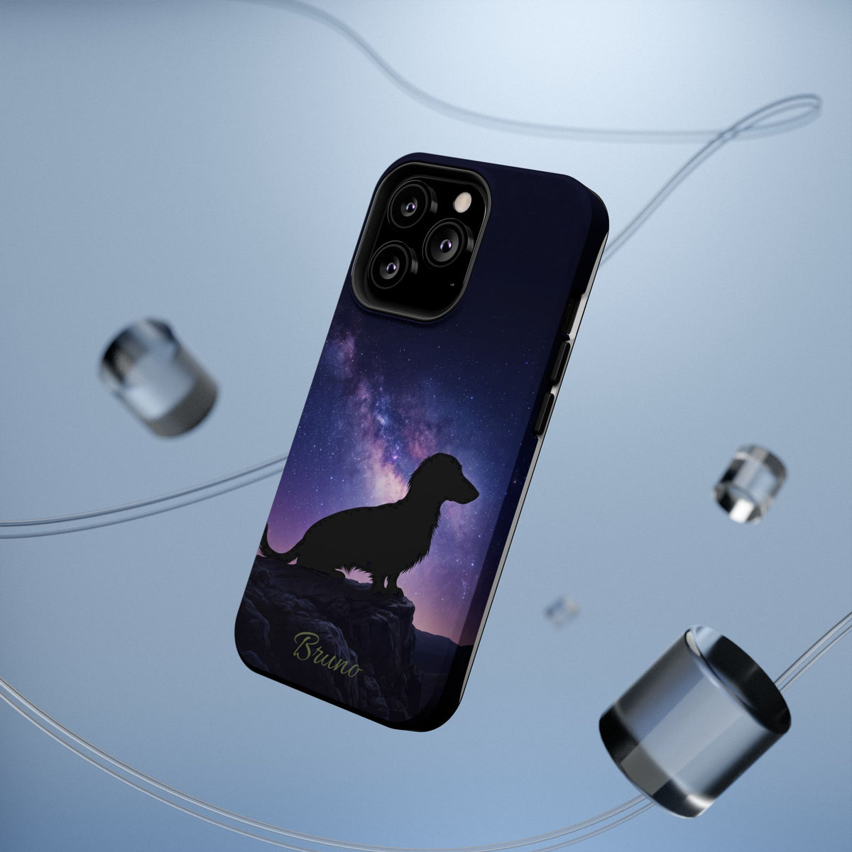 Personalized Dachshund Starry Night Phone Case — Wireless Charging Cover