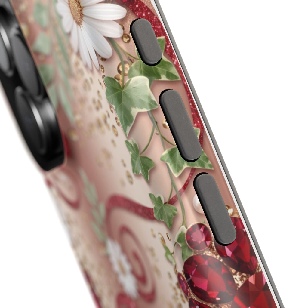Personalized Vintage Floral Teacher Phone Case — Wireless Charging Cover