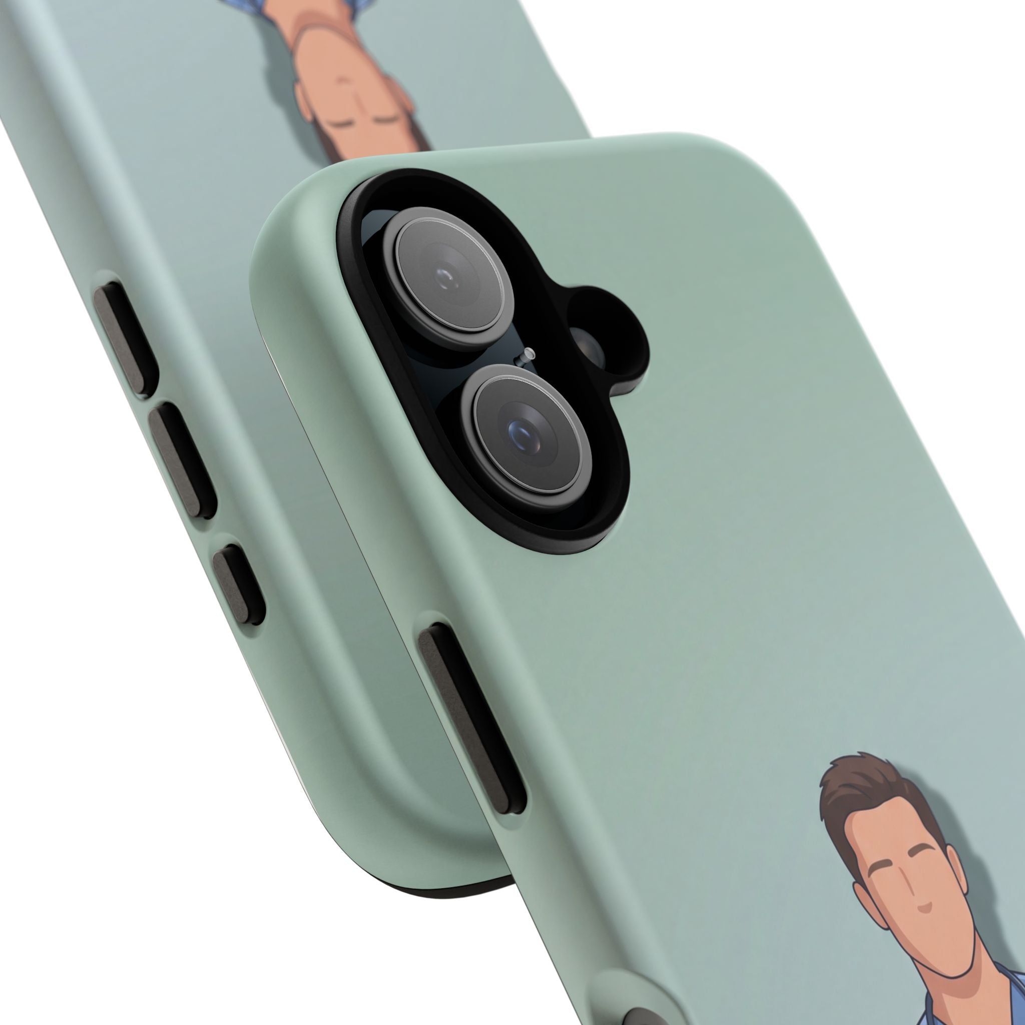 Male Nurse Phone Case | Confident Nurse in Blue Scrubs Illustration | iPhone & Samsung