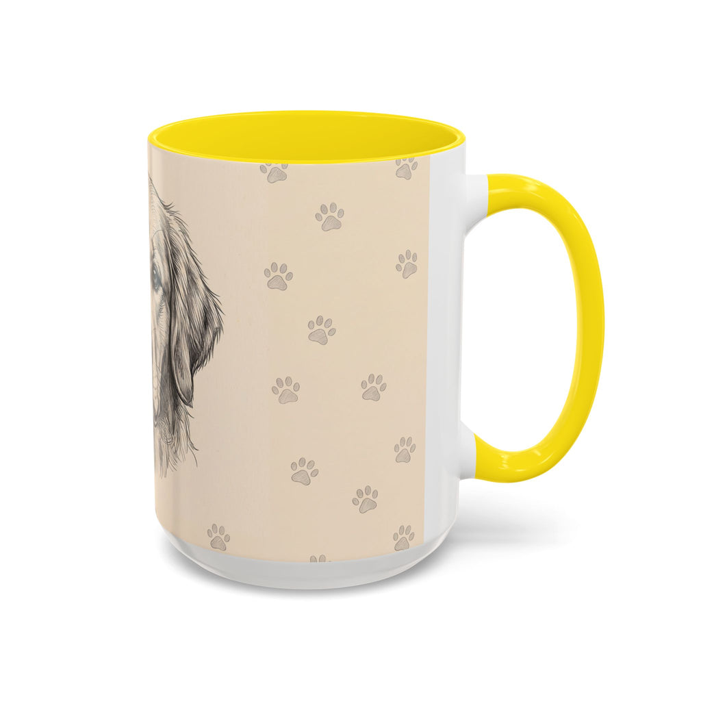 Golden Retriever Sketch Mug | Golden Retriever Lover Gift | Pencil Art Dog Coffee Mug