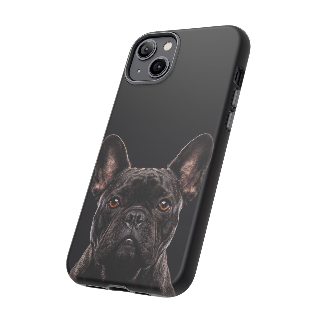 Front-Facing French Bulldog Phone Case | Dramatic Black Studio Portrait | Samsung & iPhone
