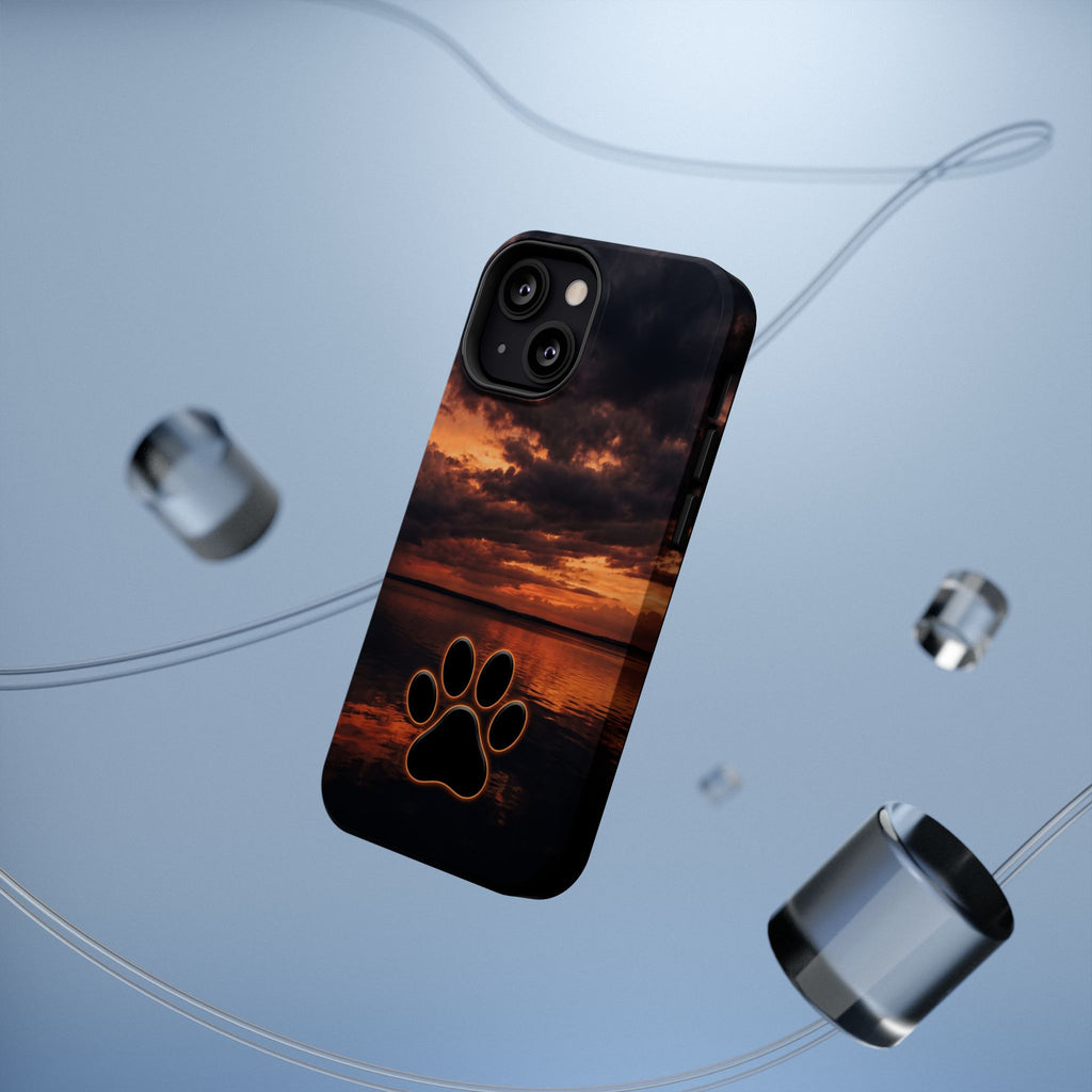 Paw Sunset Magnetic Impact-Resistant Phone Case for iPhone and Samsung Galaxy series
