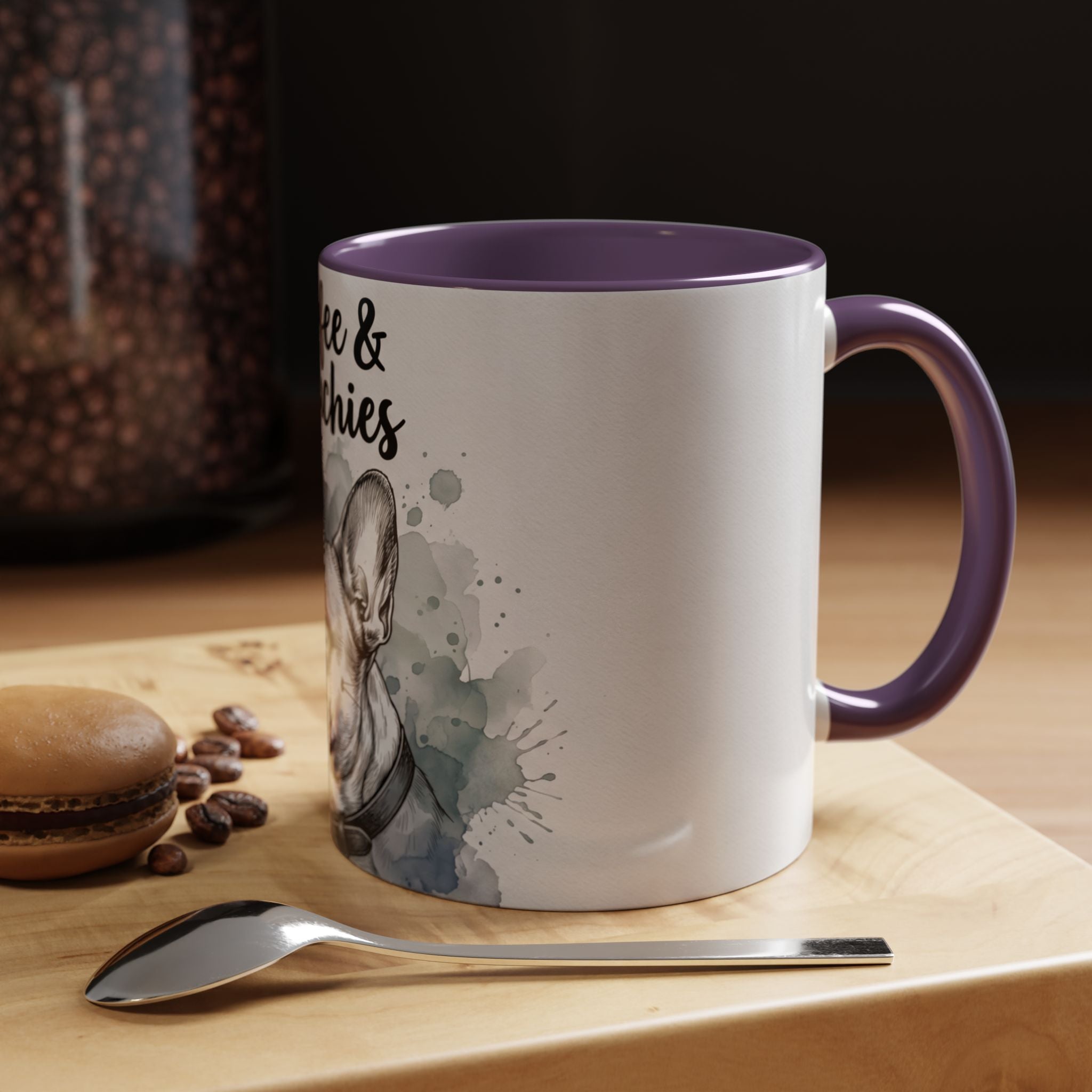 Coffee & Frenchies Mug | French Bulldog Lover Gift | Watercolor Dog Mug