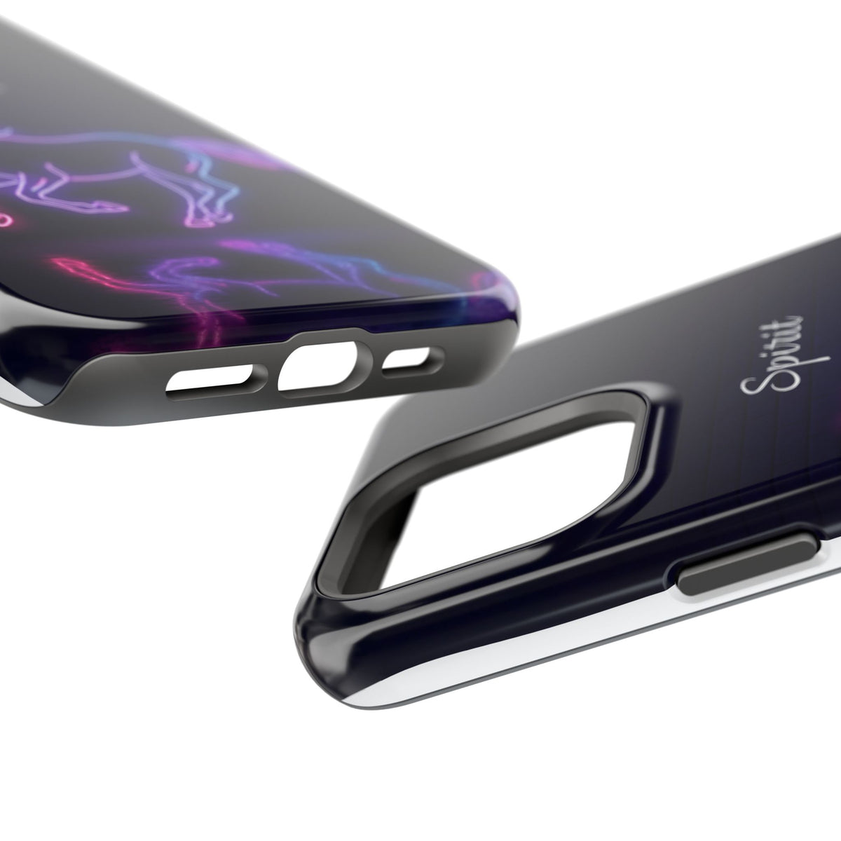 Personalized Neon Glow Horse Phone Case — Tough Magnetic Case with Wireless Charging