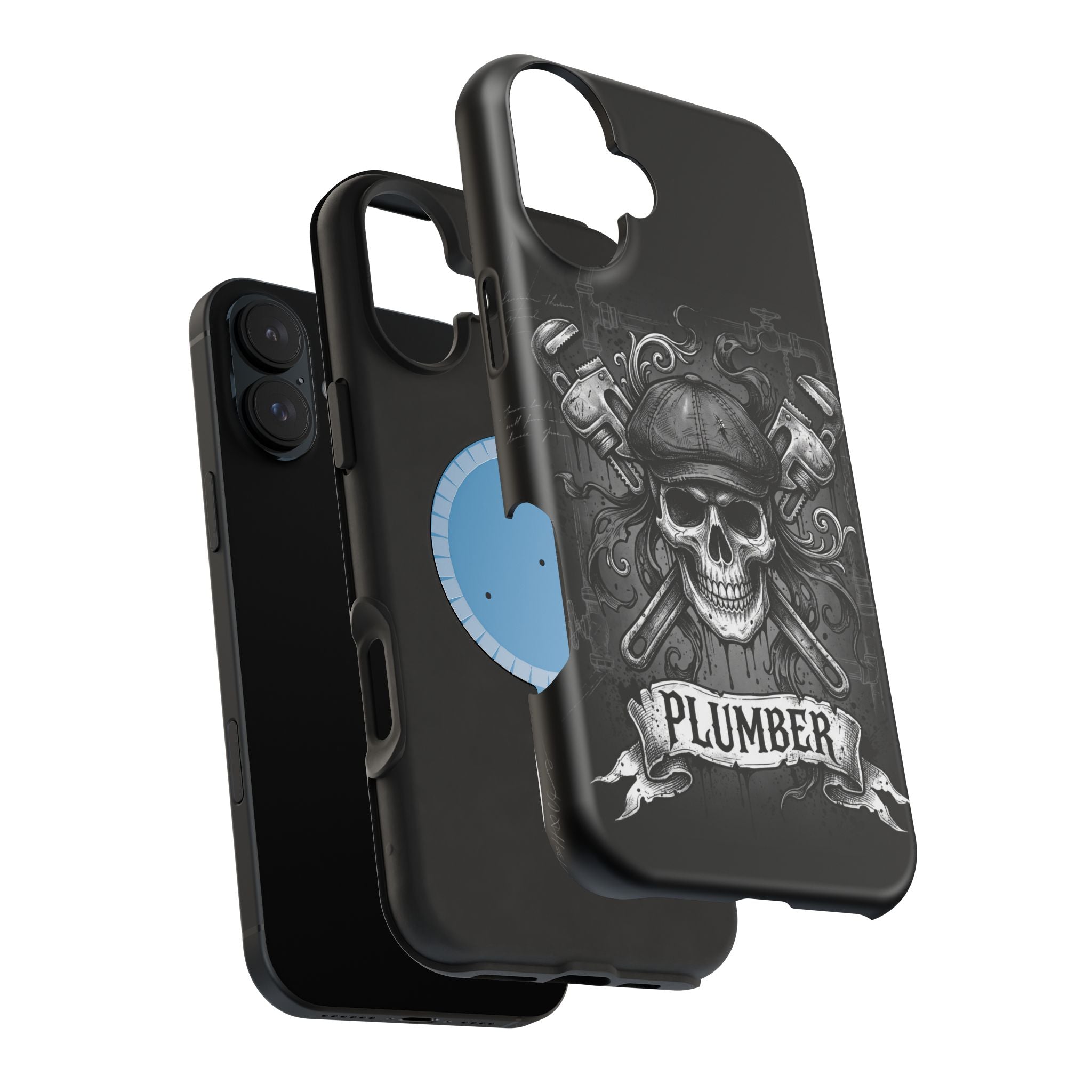 Skull & Wrenches Plumber Phone Case — Wireless Charging Cover