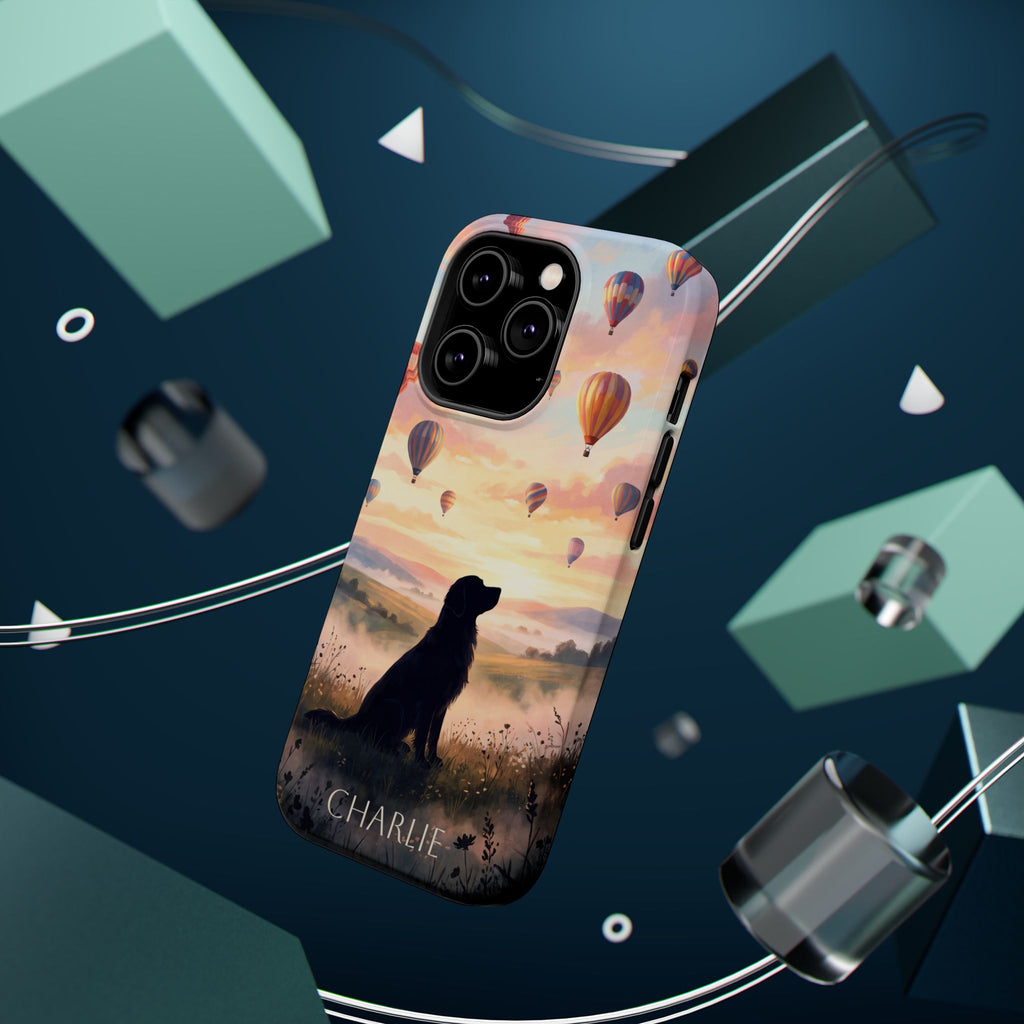 Personalized Golden Retriever Hot Air Balloon Phone Case — Wireless Charging Cover
