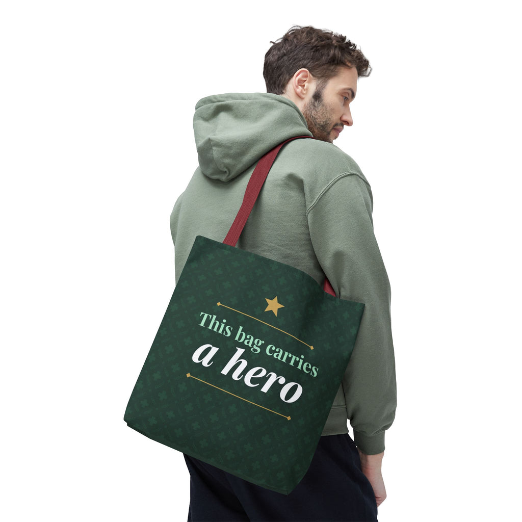 This Bag Carries a Hero Tote | Nurse Gift Tote Bag | Essential Worker Appreciation Gift | Premium Polyester Carry-All