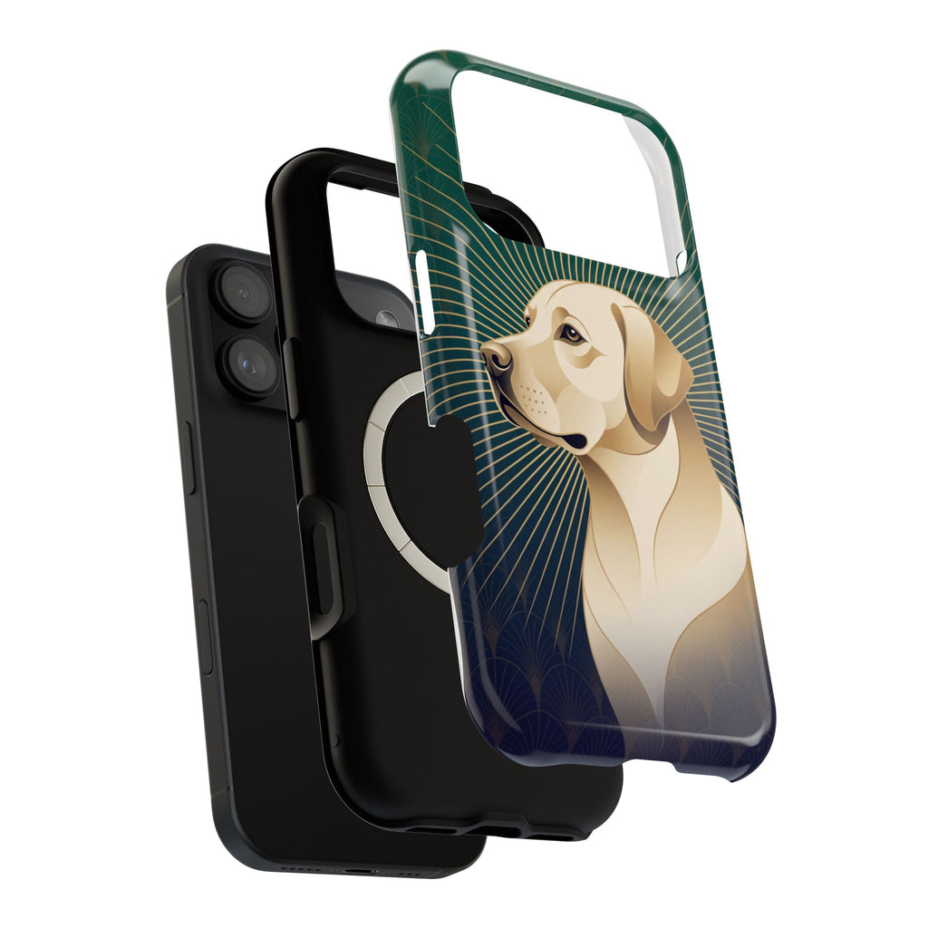 Art Deco Labrador Phone Case — Tough Magnetic Case with Wireless Charging