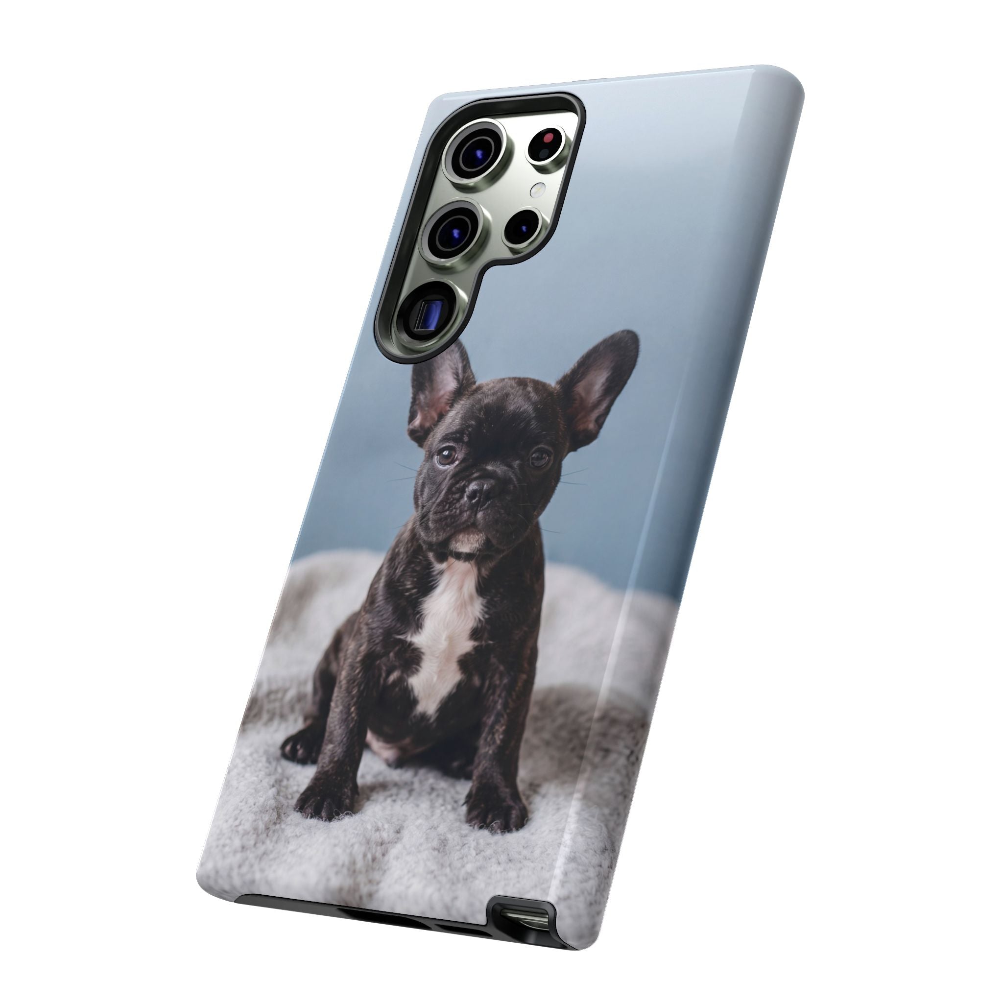 French Bulldog Puppy Phone Case | Adorable Brindle Frenchie Portrait | Samsung & iPhone