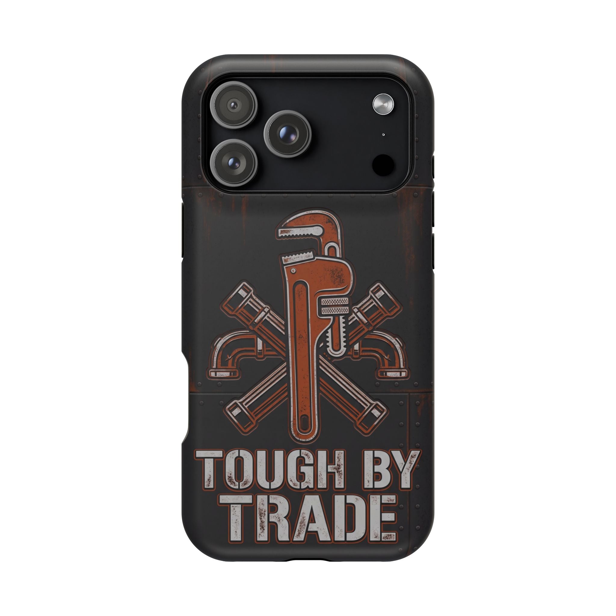 Tough By Trade Phone Case — Crossed Wrenches Wireless Charging Cover