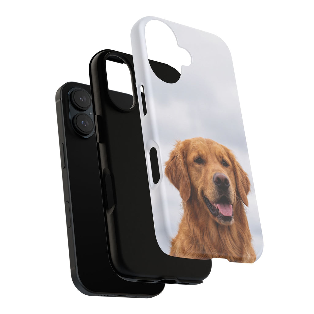 Golden Retriever Portrait Phone Case | Happy Dog Photo on Soft Sky Background | Samsung & iPhone