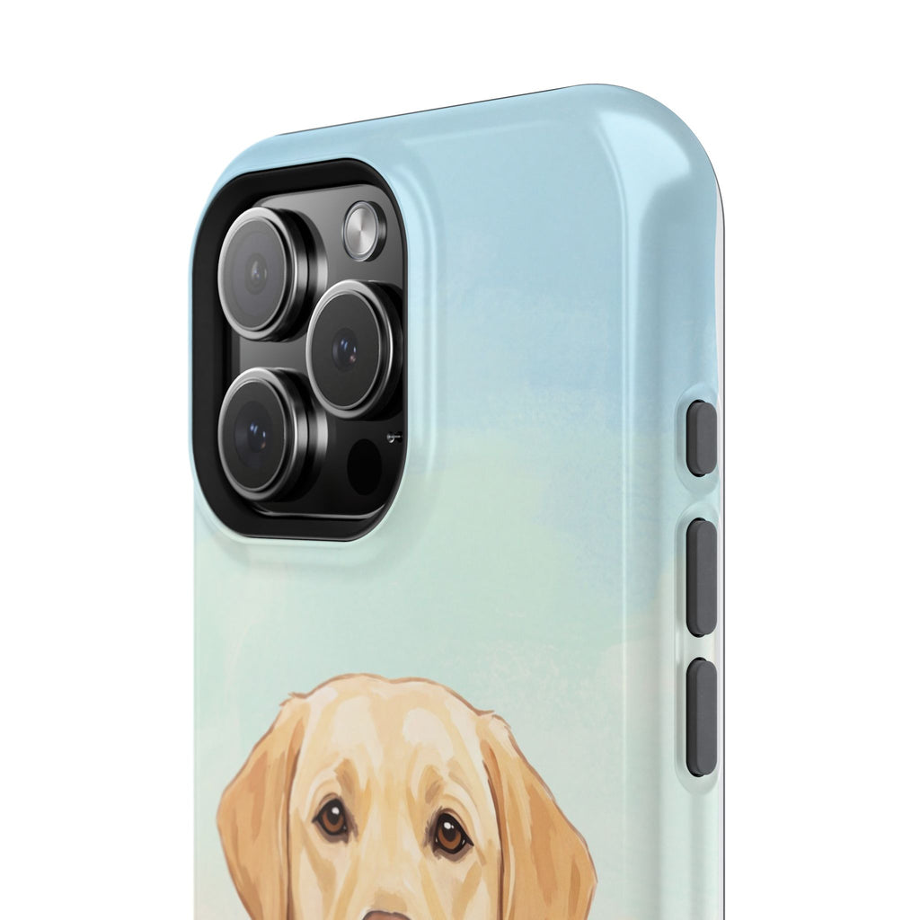 Labrador Wildflower Painting Phone Case — Tough Magnetic Case with Wireless Charging