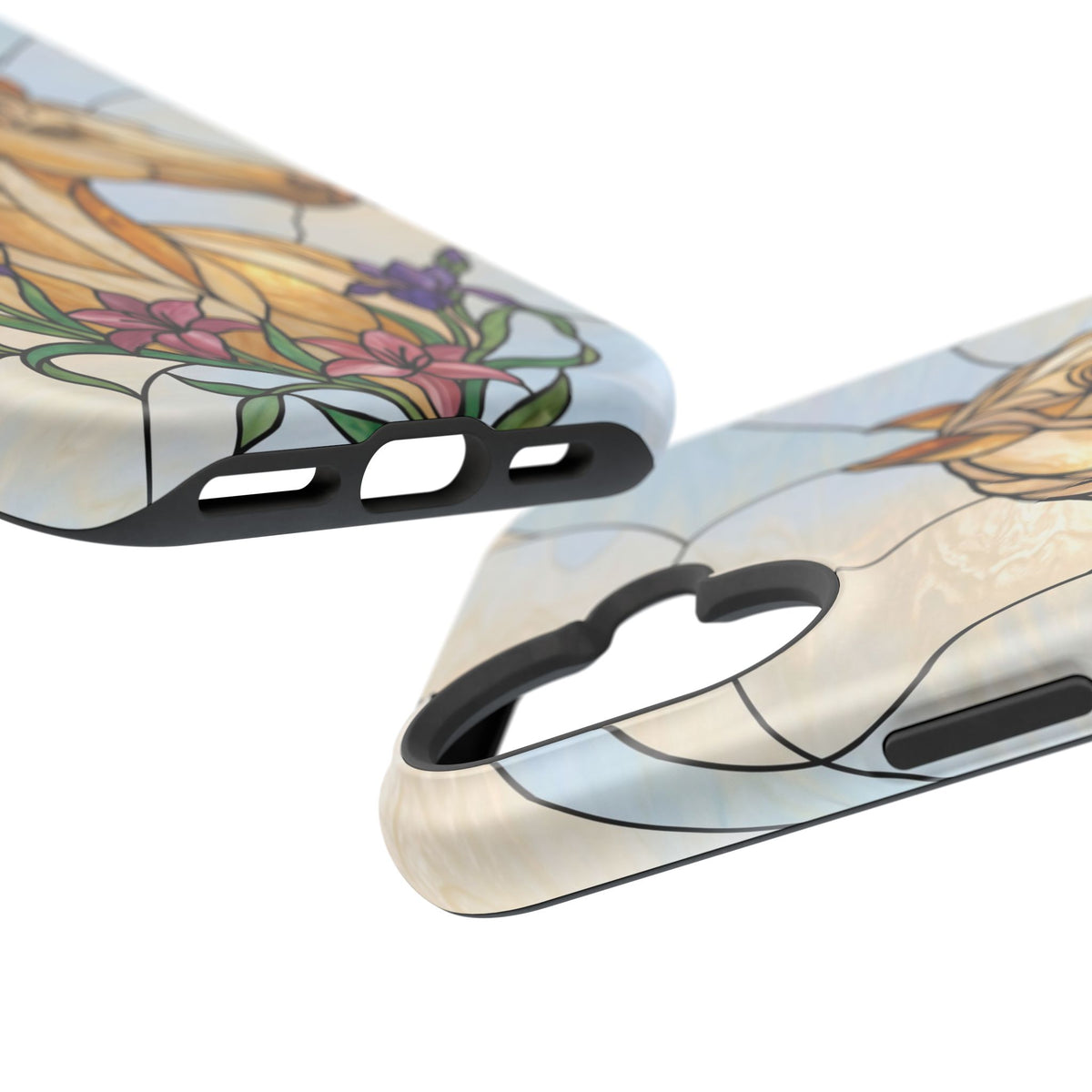 Floral Stained Glass Horse Phone Case — Tough Magnetic Case with Wireless Charging