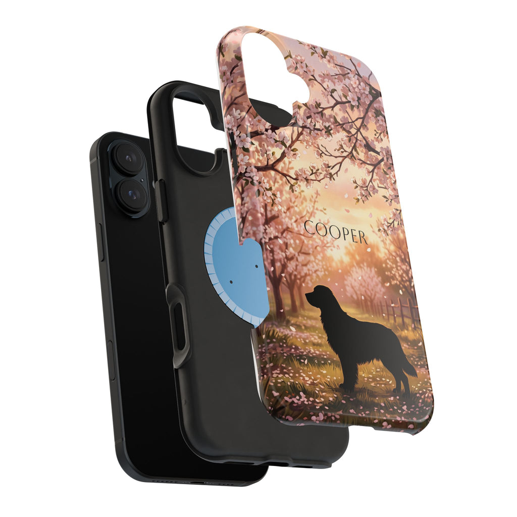 Personalized Golden Retriever Autumn Forest Phone Case — Wireless Charging Cover