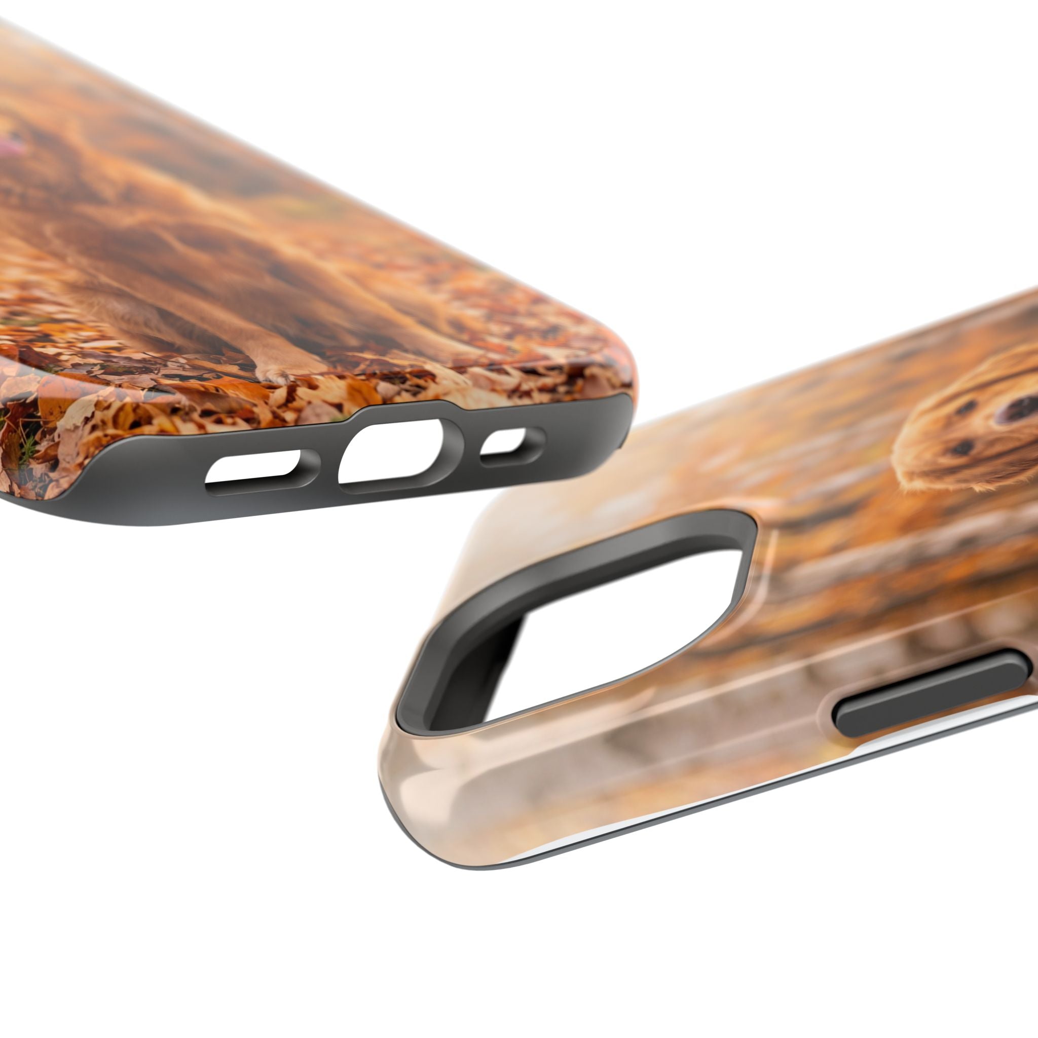 Autumn Golden Retriever Phone Case — Impact-Resistant Wireless Charging Cover