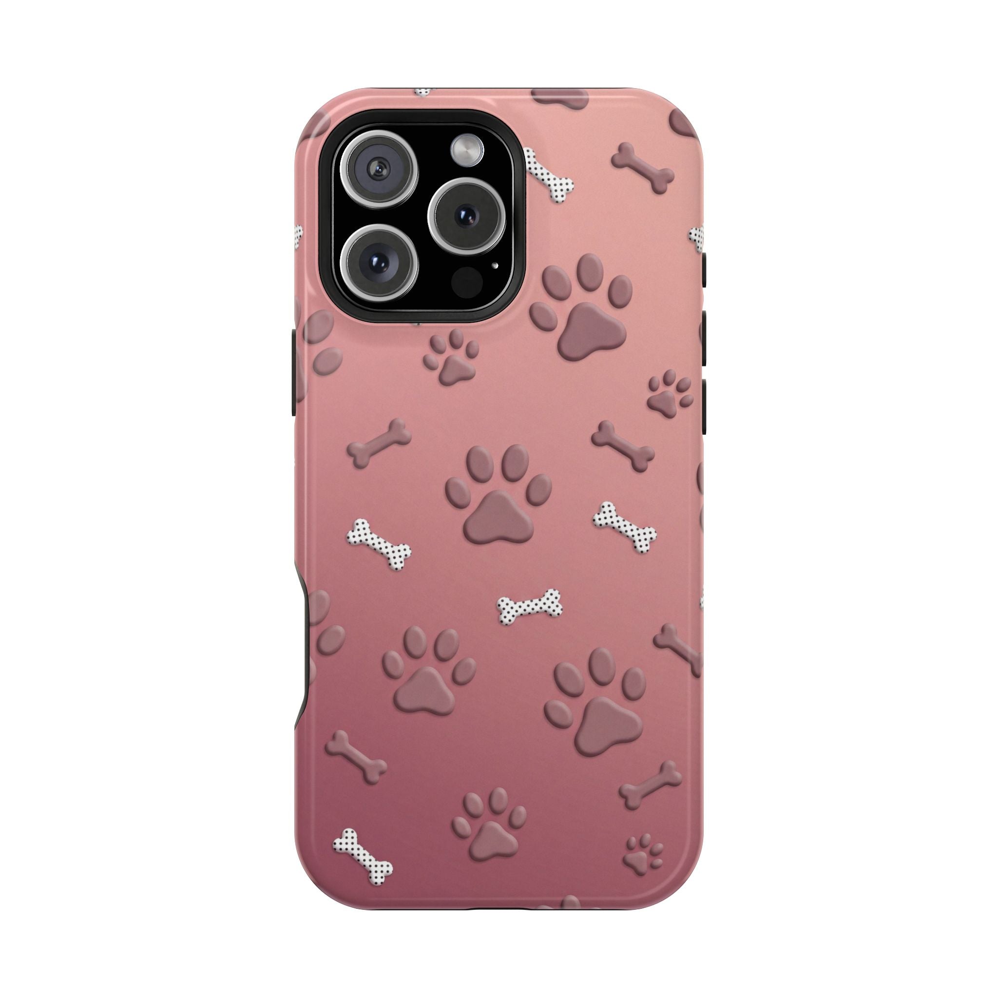 Paws & Bones Phone Case — Impact-Resistant Wireless Charging Cover