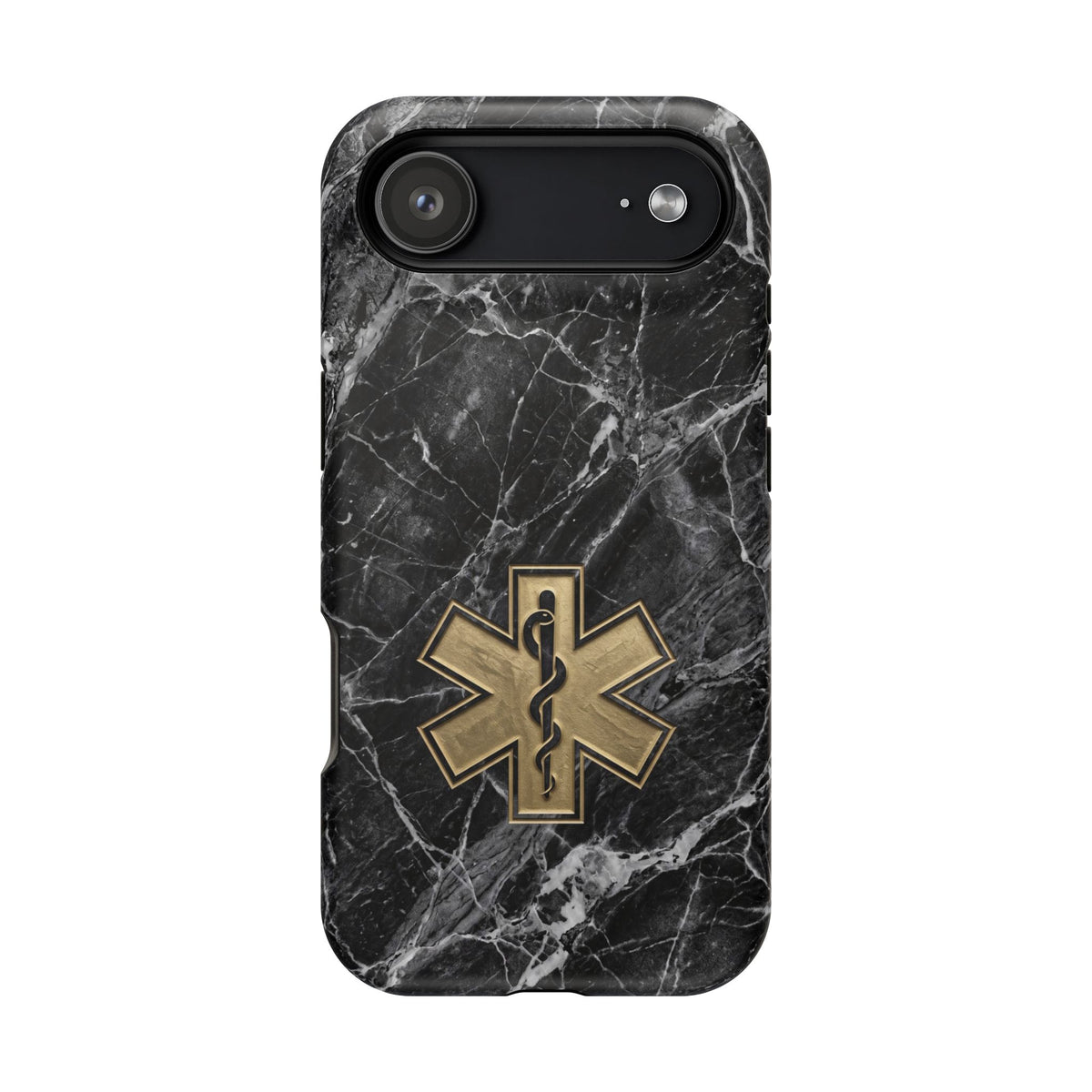 Paramedic/EMT Marble Phone Case — Magnetic Wireless Charging Cover