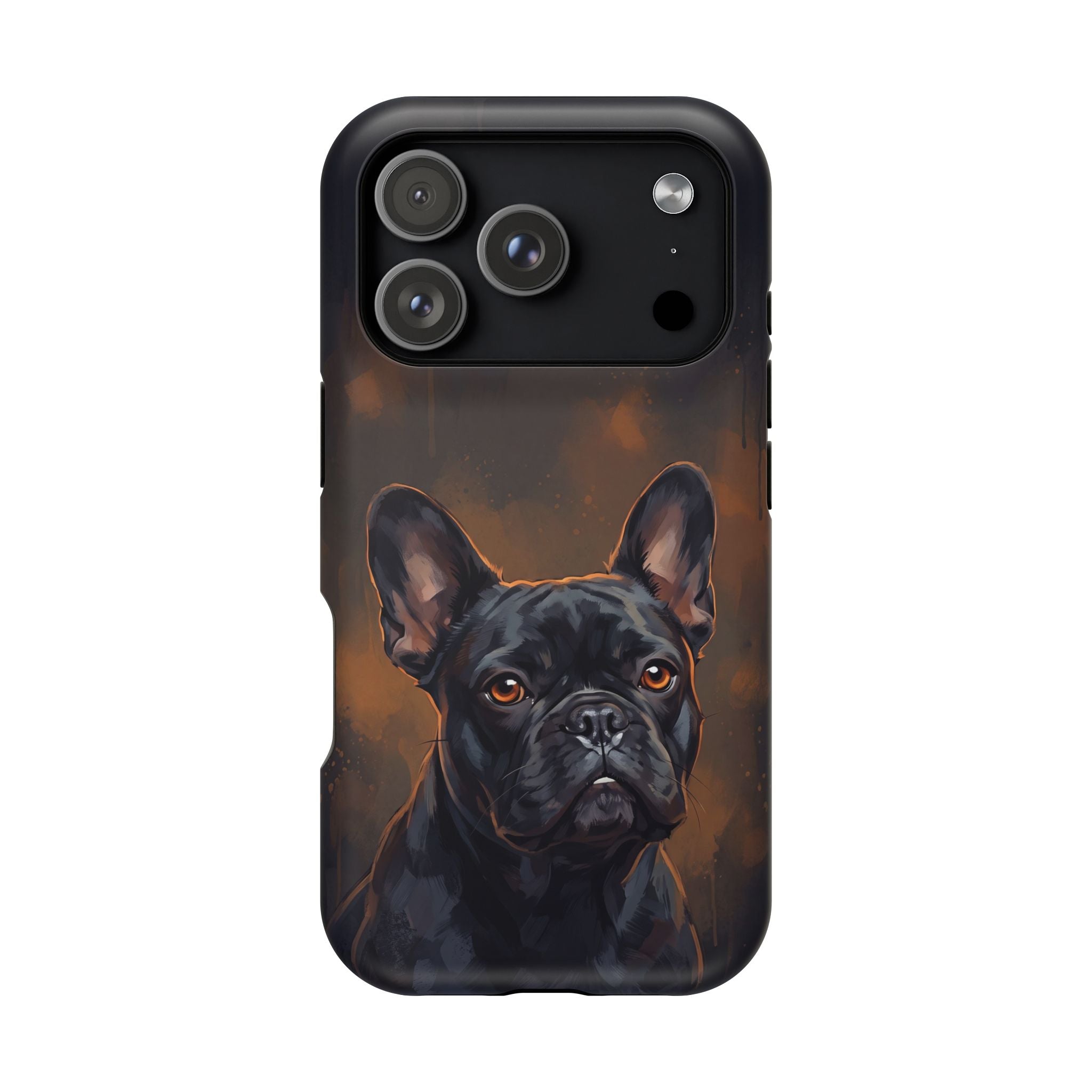 French Bulldog Portrait Phone Case — Impact-Resistant Wireless Charging Cover