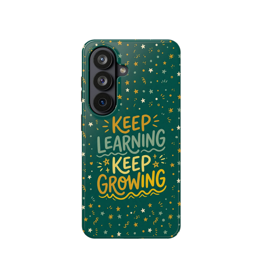 Keep Learning Keep Growing Teacher Phone Case — Wireless Charging Cover