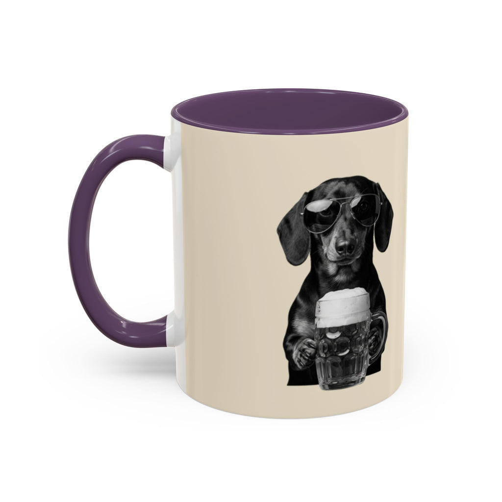 Personalized Dachshund Mug | Custom Name Coffee Mug | Funny Sausage Dog Gift | Beer Lover Dog Mug