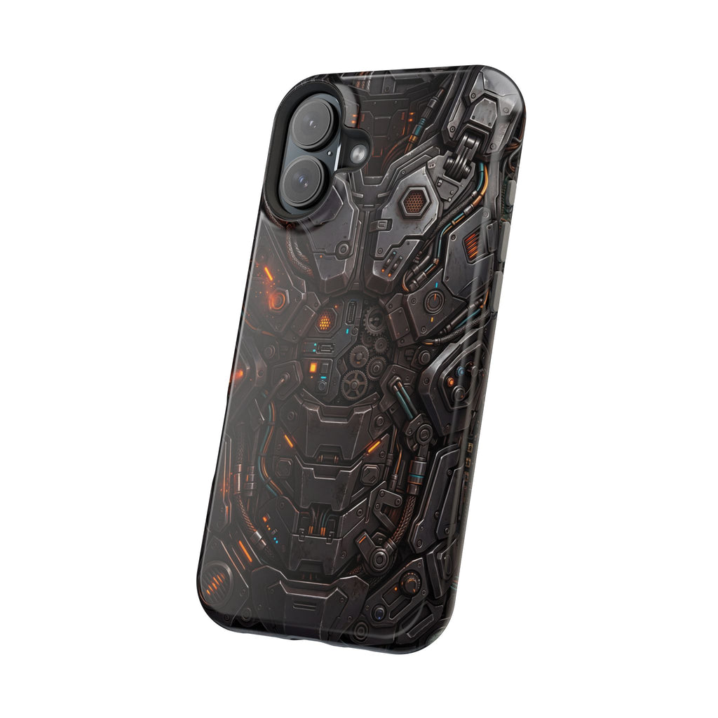 Mech Armor Phone Case — Industrial Circuit Wireless Charging Cover