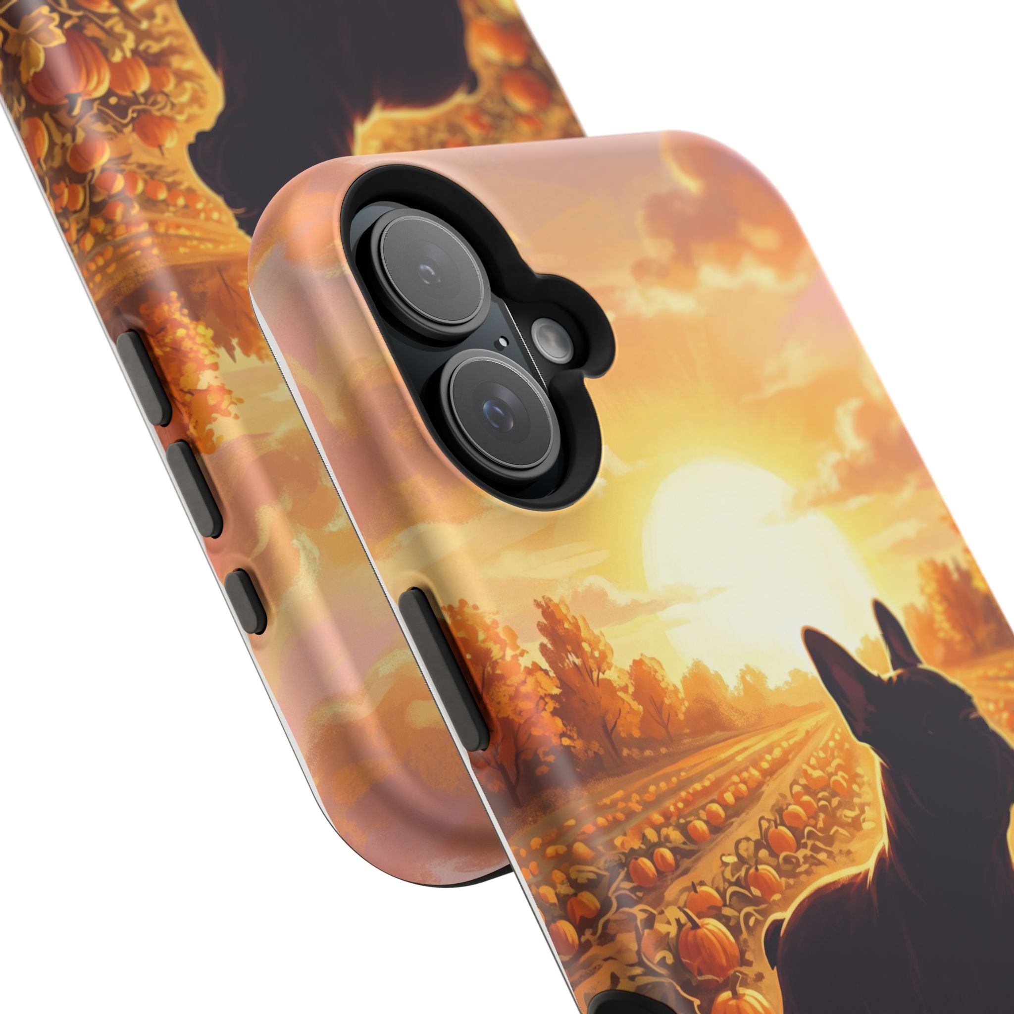 Personalized French Bulldog Pumpkin Patch Phone Case — Wireless Charging Cover