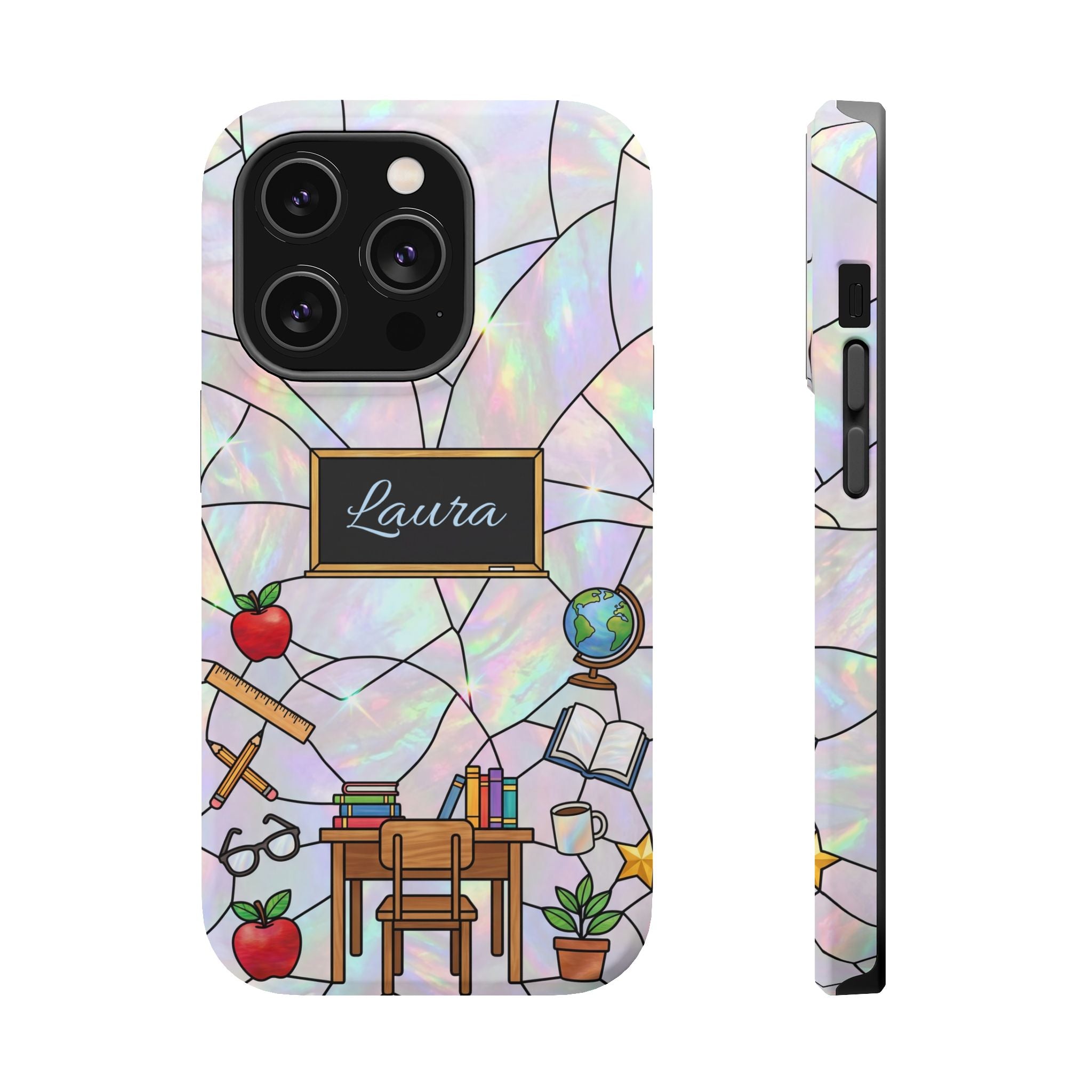 Personalized Teacher Phone Case — Impact-Resistant Wireless Charging Cover